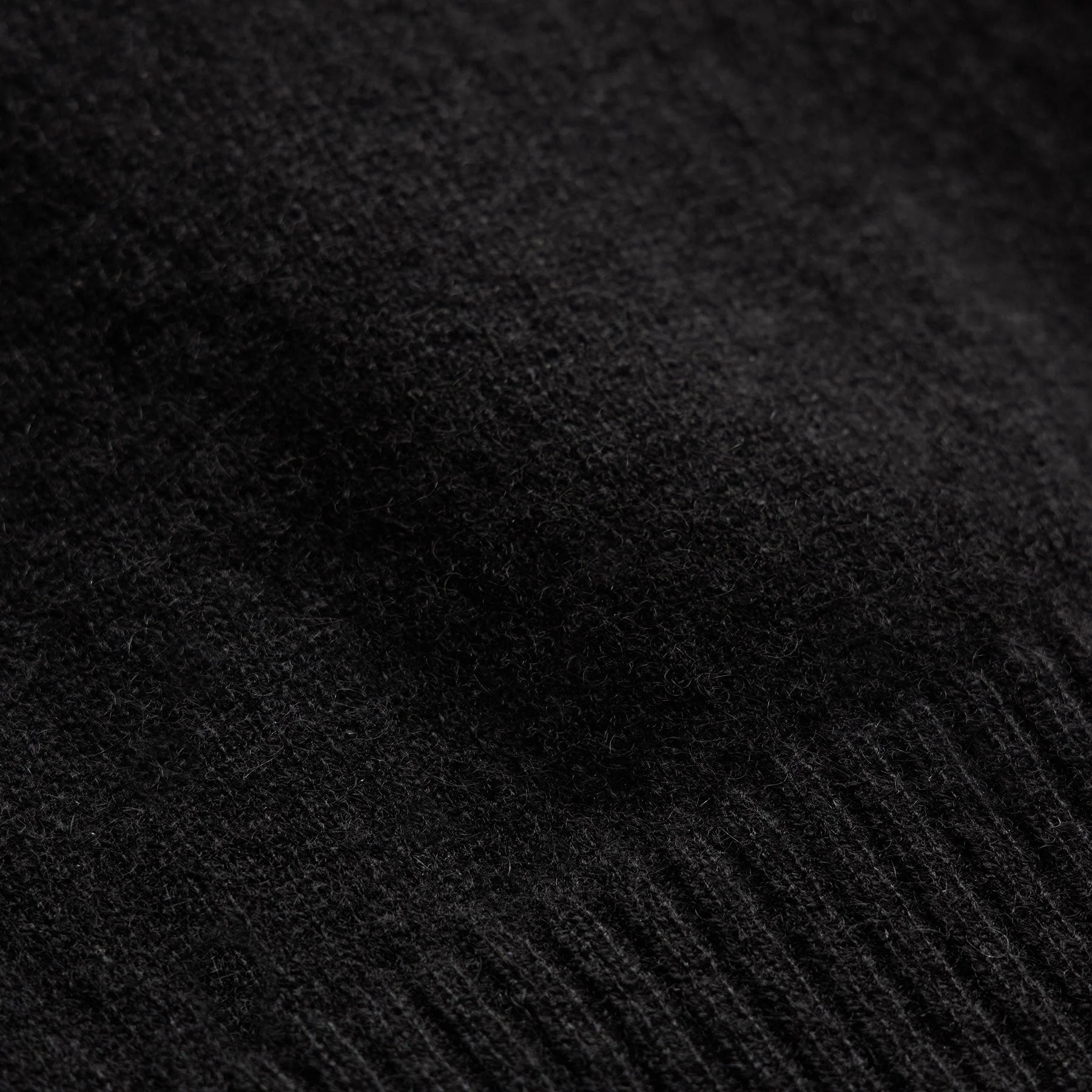 Italian Spun Cashmere Half Zip - Black/Anthracite - Image 8
