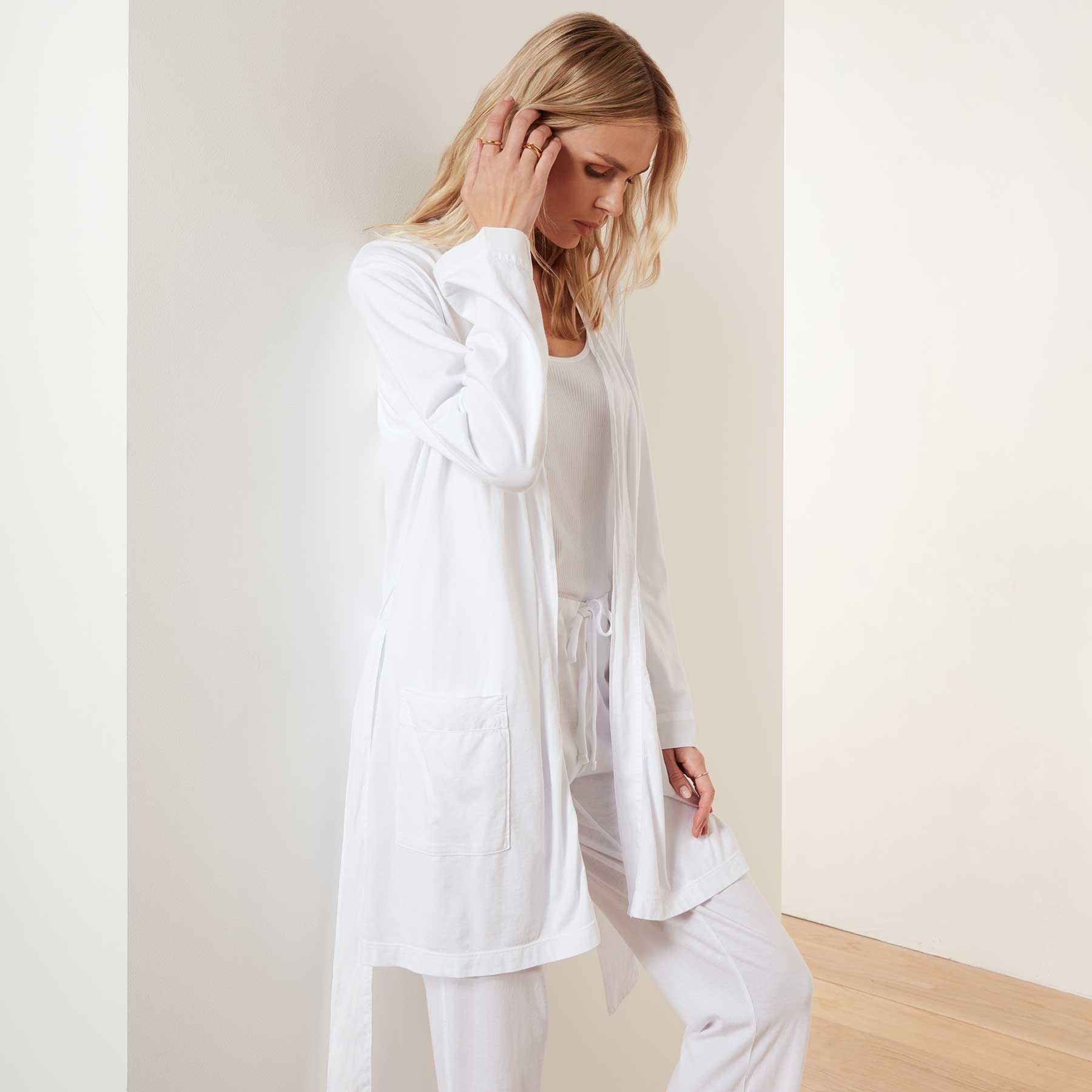 Jersey Robe - White - Image 6