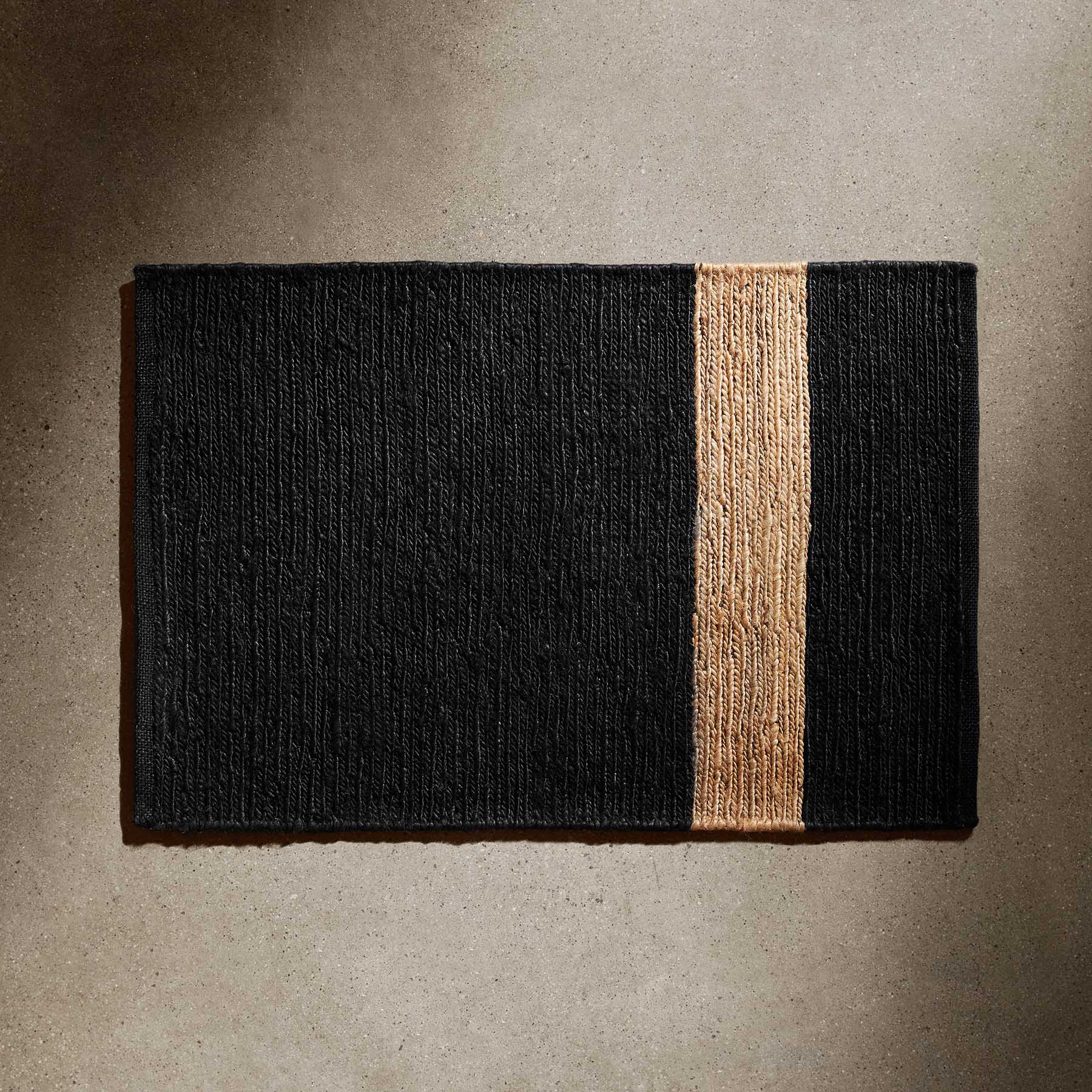 Jute Entry Mat - Charcoal/Natural Stripe - Image 3