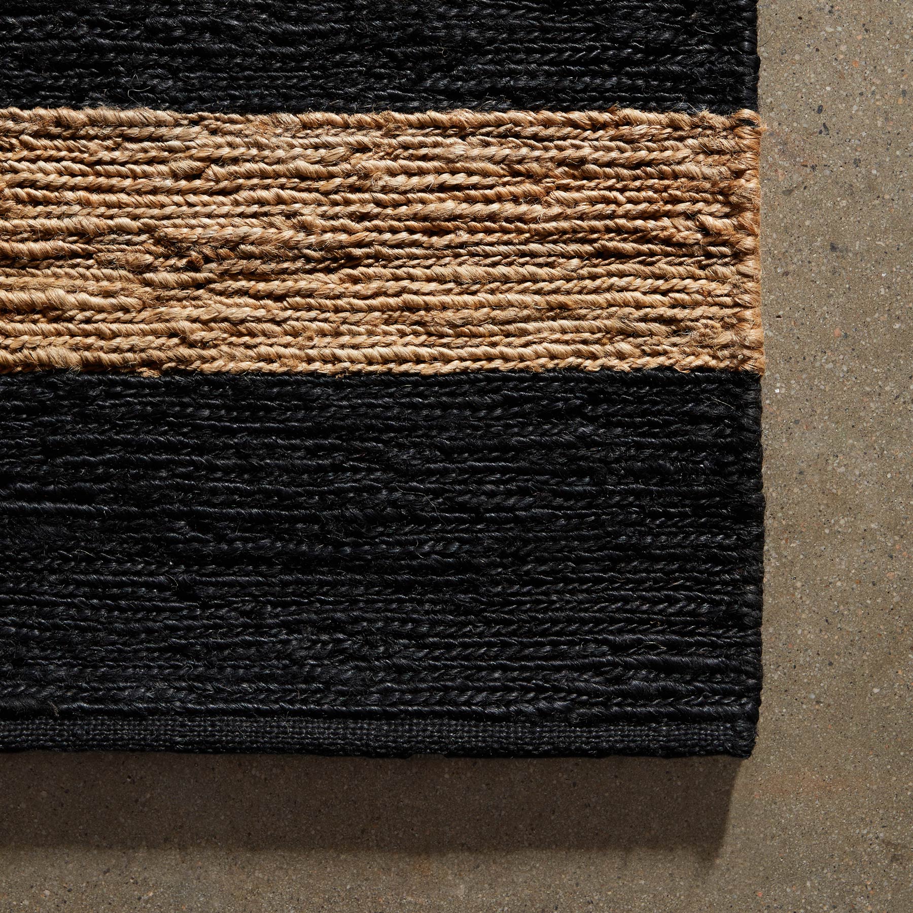 Jute Entry Mat - Charcoal/Natural Stripe - Image 4