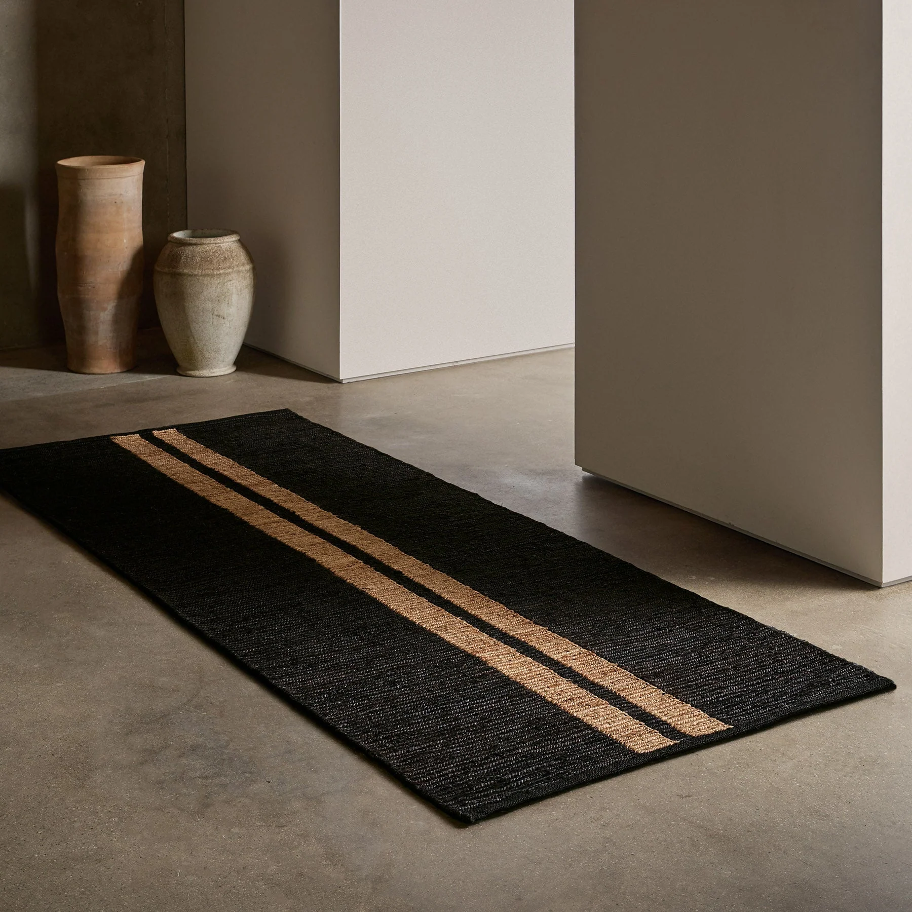 Jute Runner - Charcoal/Natural Stripe - Image 4