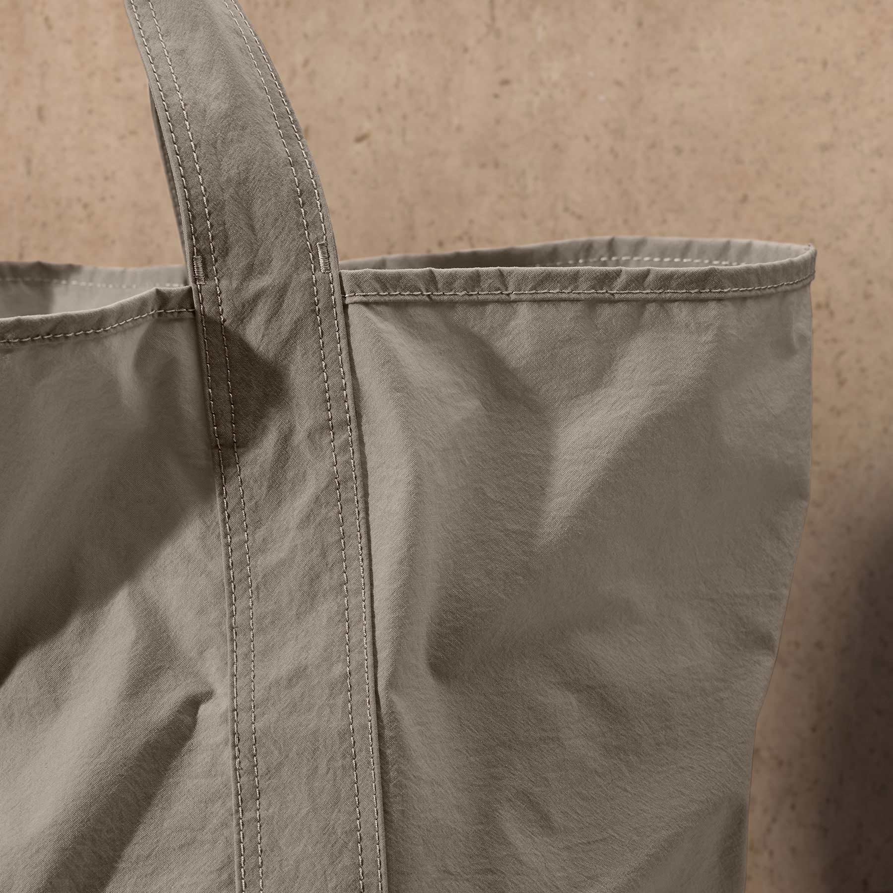 Large Matte Nylon Tote - New Sand - Image 4