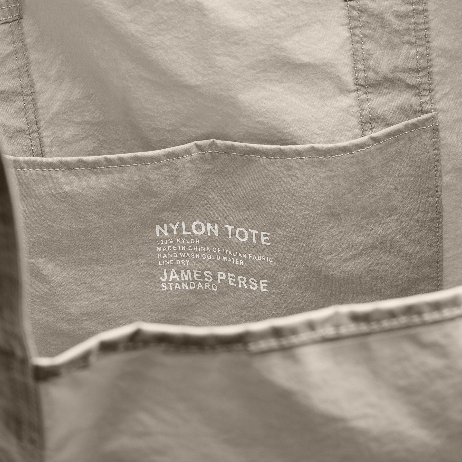 Large Matte Nylon Tote - New Sand - Image 5