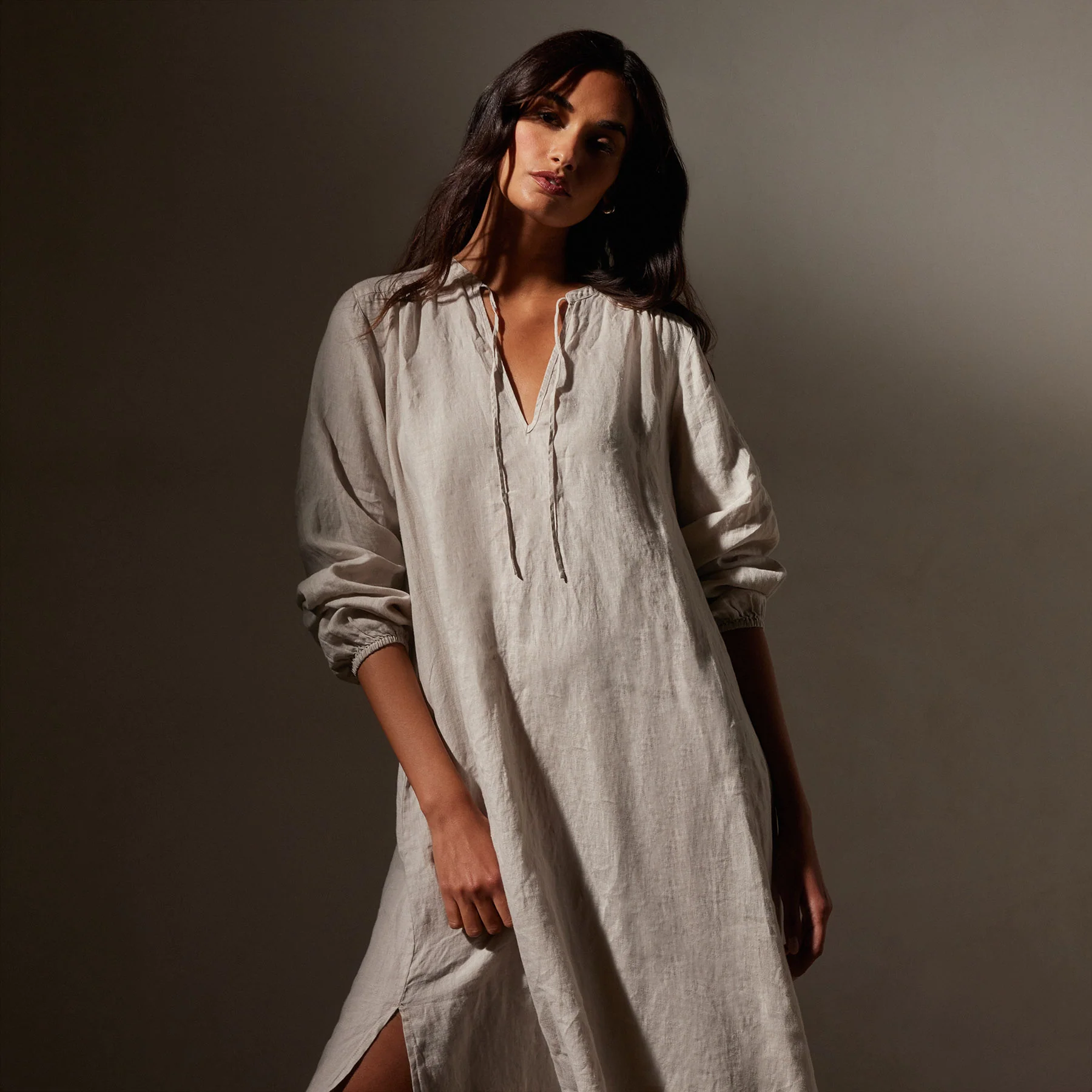 Lightweight Linen Dress - Salt Pigment - Image 2