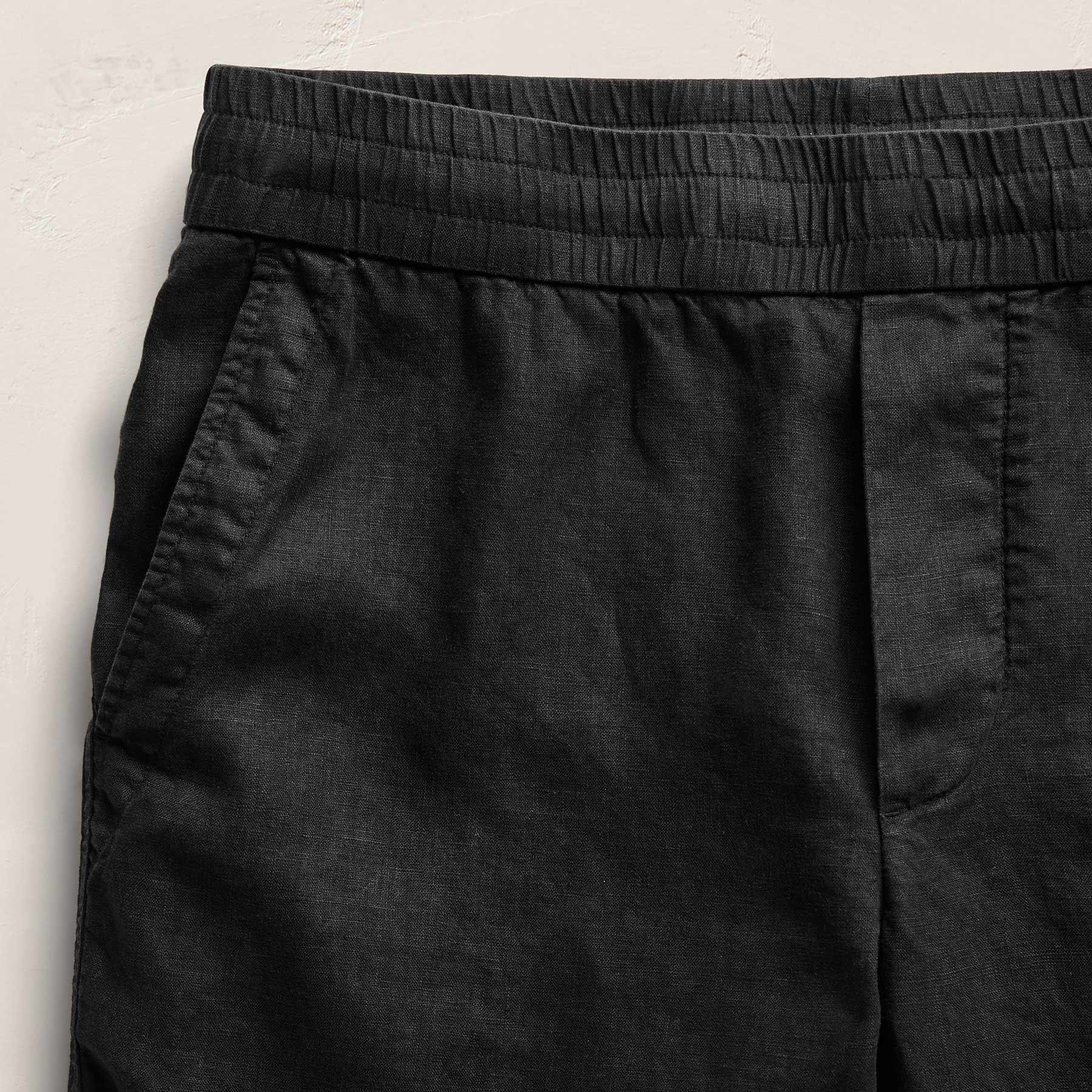 Lightweight Linen Relaxed Short - Black - Image 5