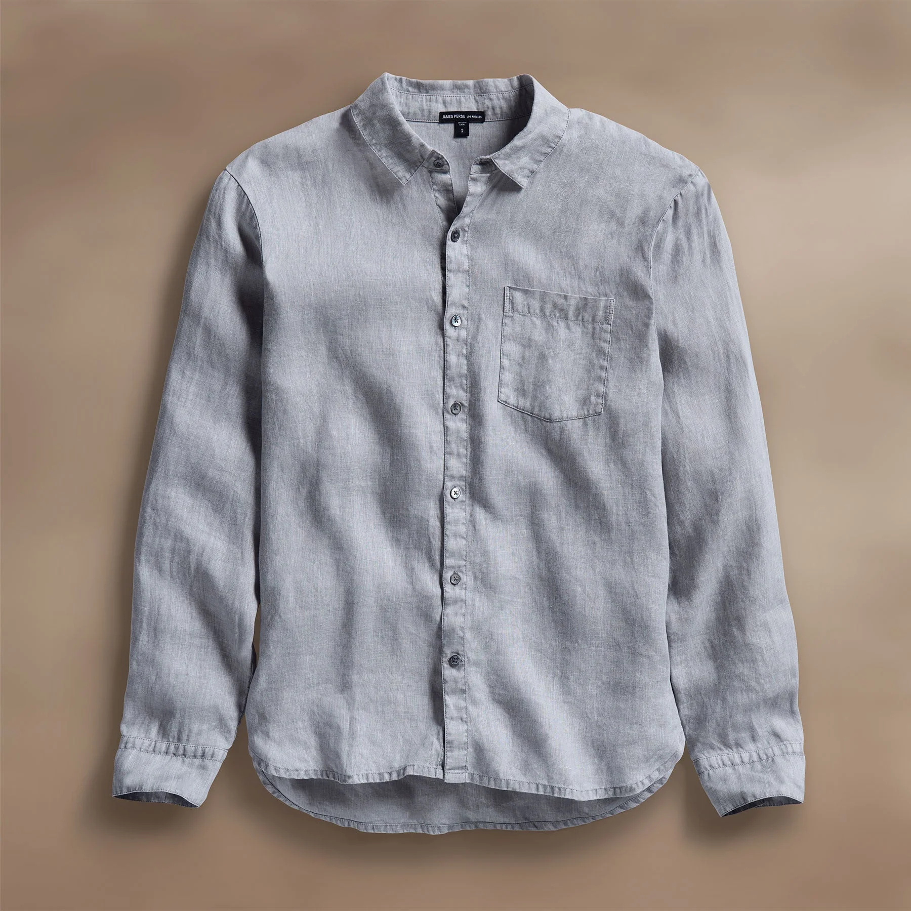 Lightweight Linen Shirt - Grey Sky Pigment - Image 2