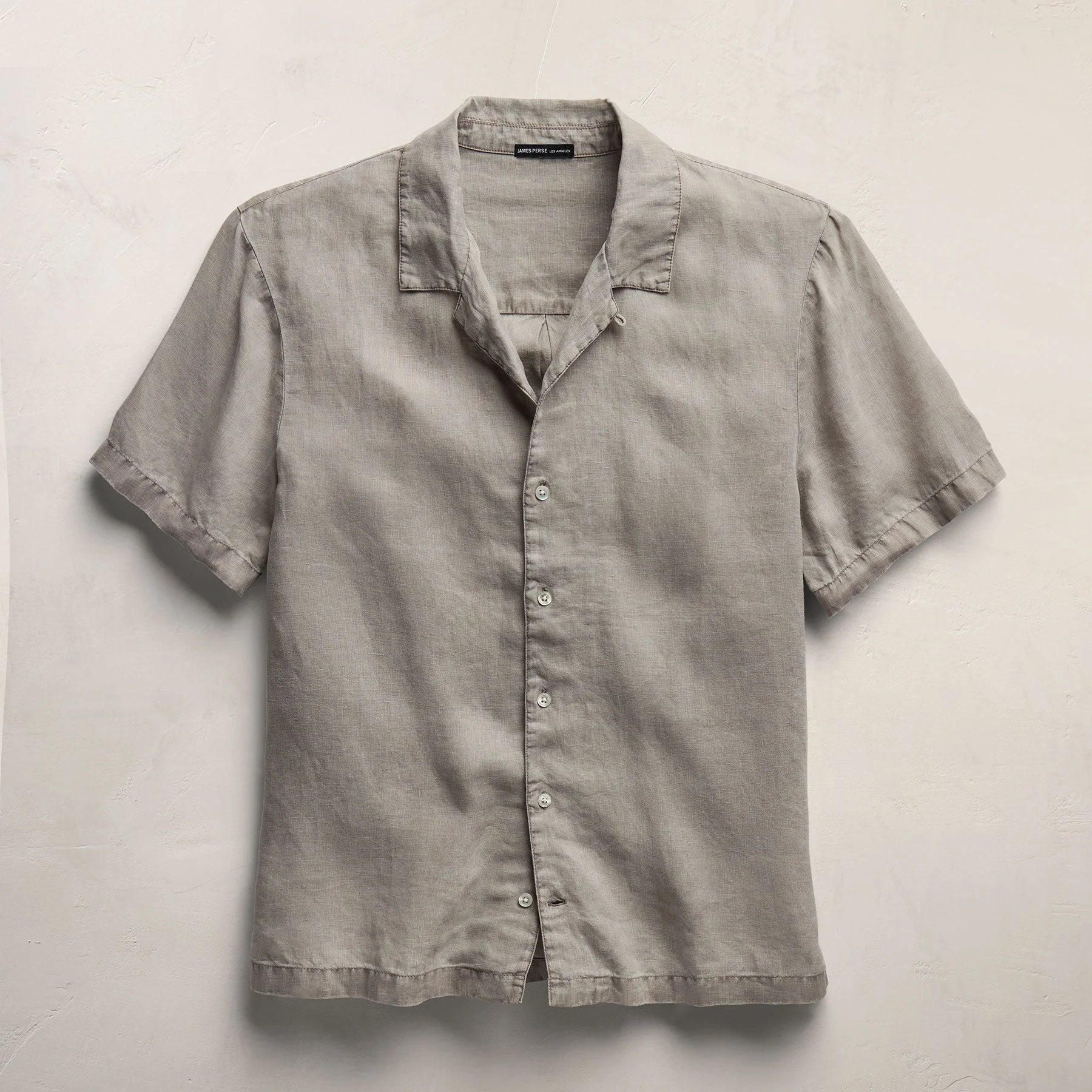 Lightweight Linen Short Sleeve Shirt - Fog Pigment - Image 2