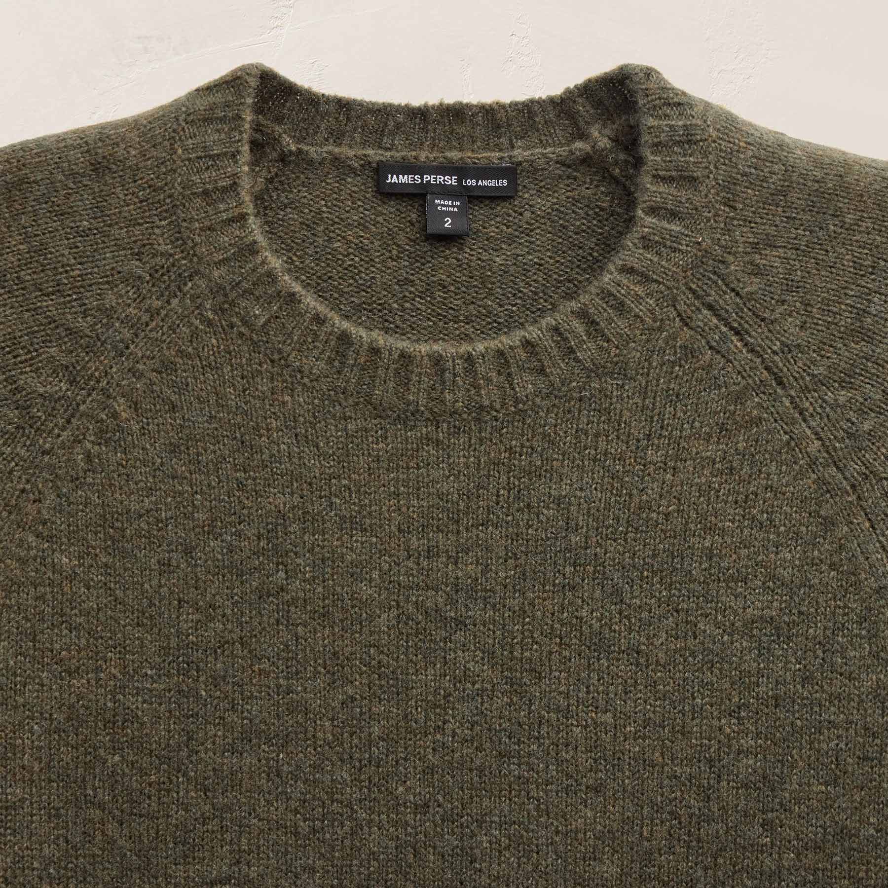 Lightweight Textured Cashmere Crew - Fir - Image 3