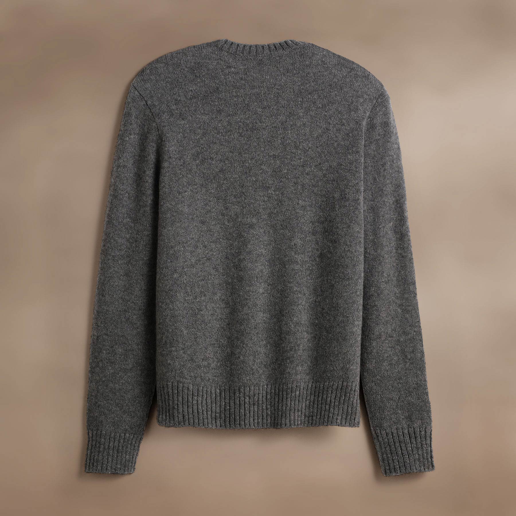 Lightweight Textured Cashmere V-Neck - Thunder - Image 4