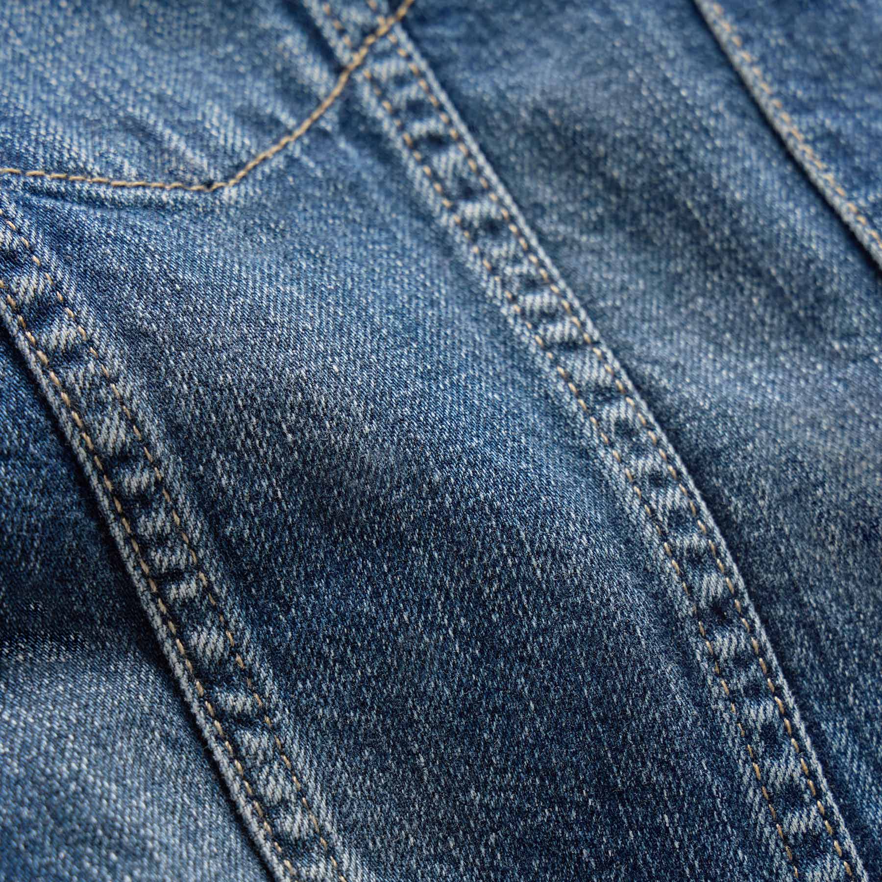 Lined Denim Trucker Jacket - Medium Wash - Image 10