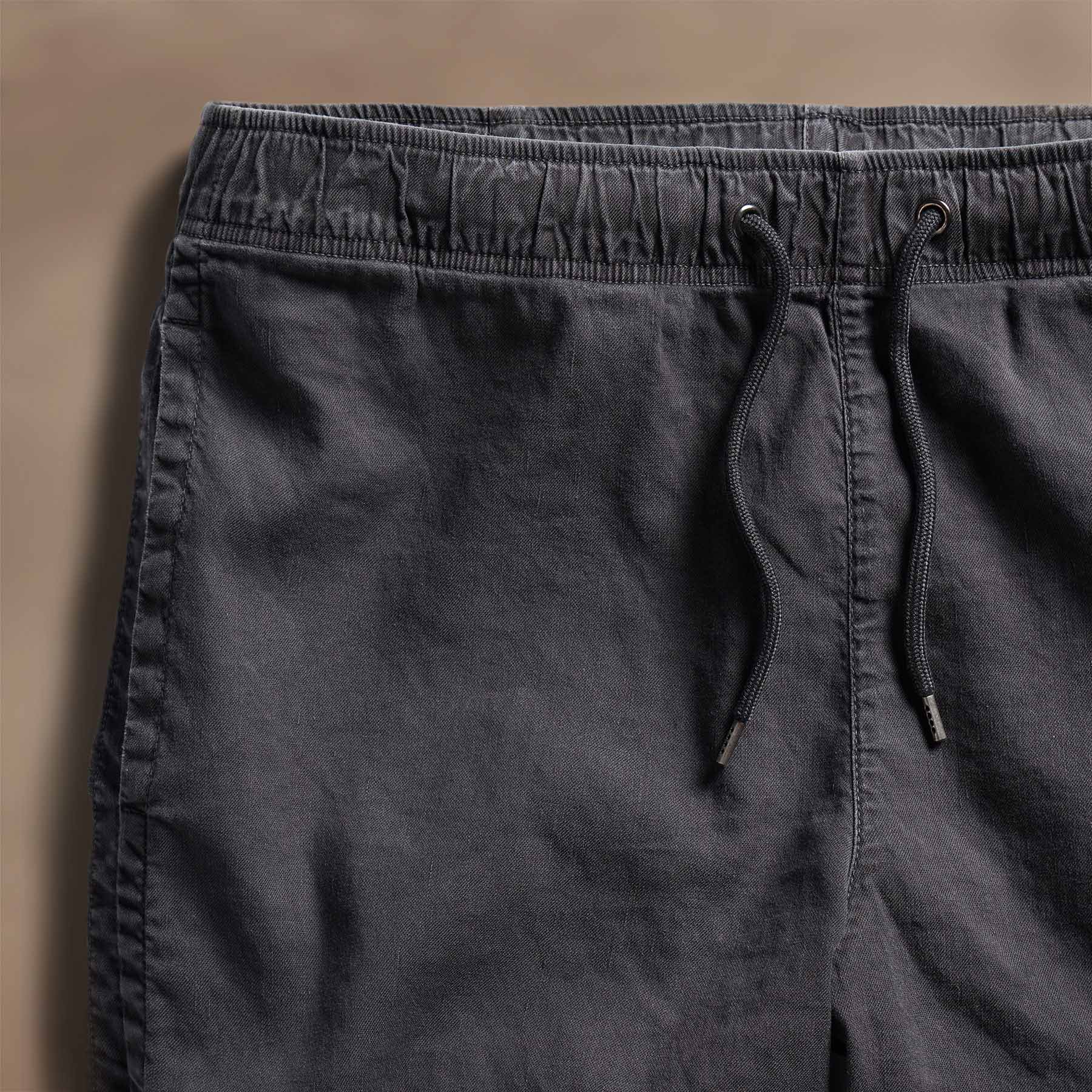 Linen Blend Jogger Short - Magma Pigment - Image 4