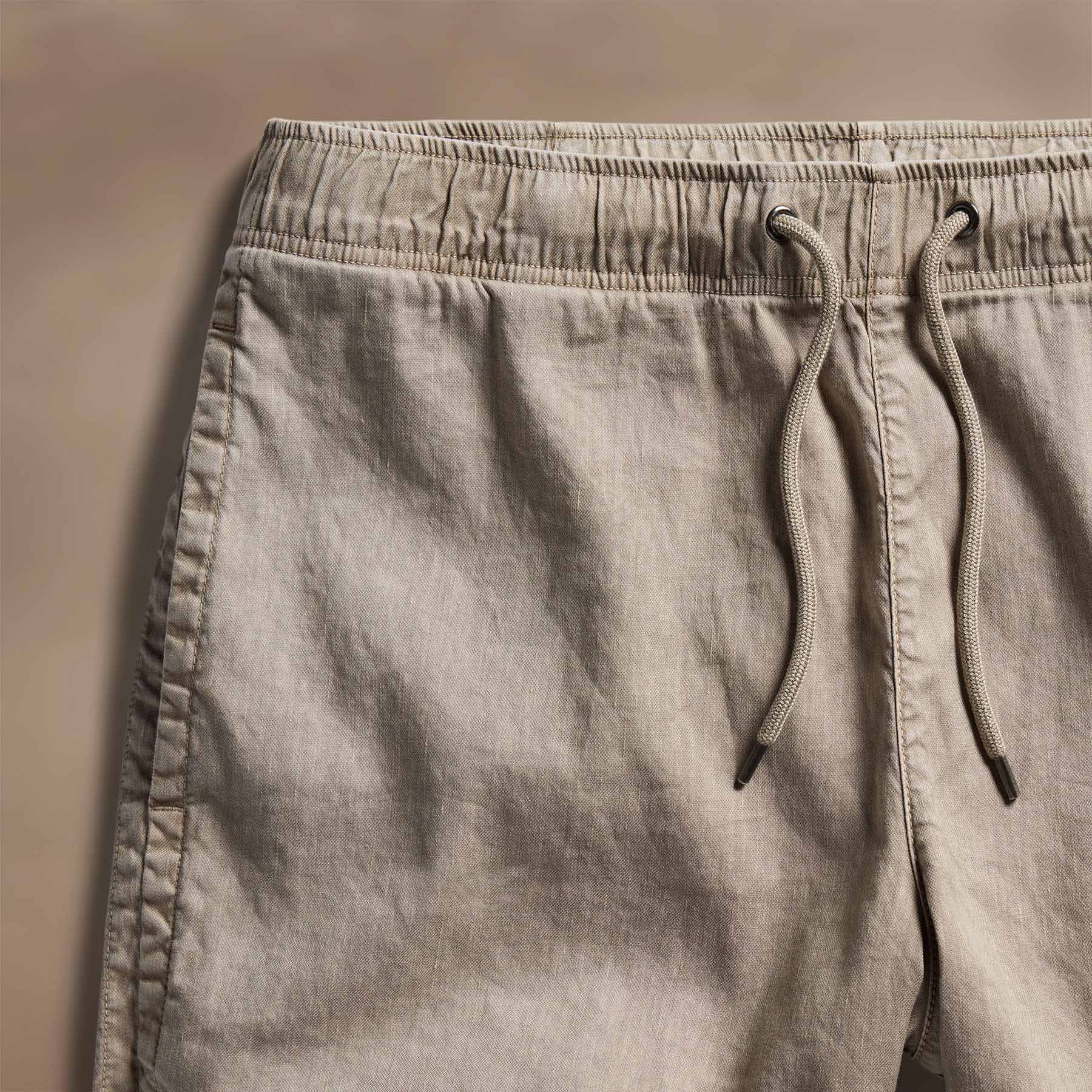 Linen Blend Jogger Short - Overcast Pigment - Image 3