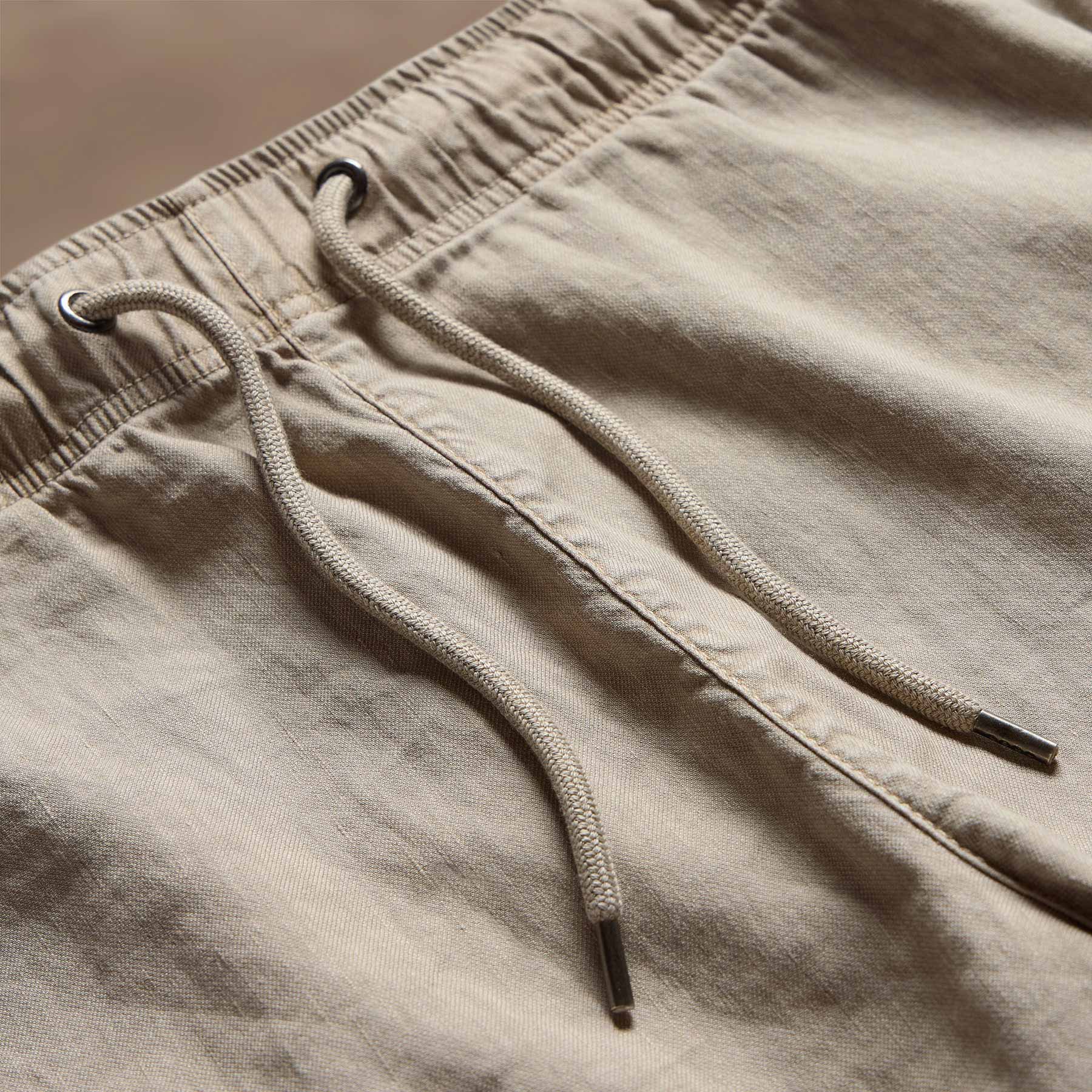 Linen Blend Jogger Short - Overcast Pigment - Image 4