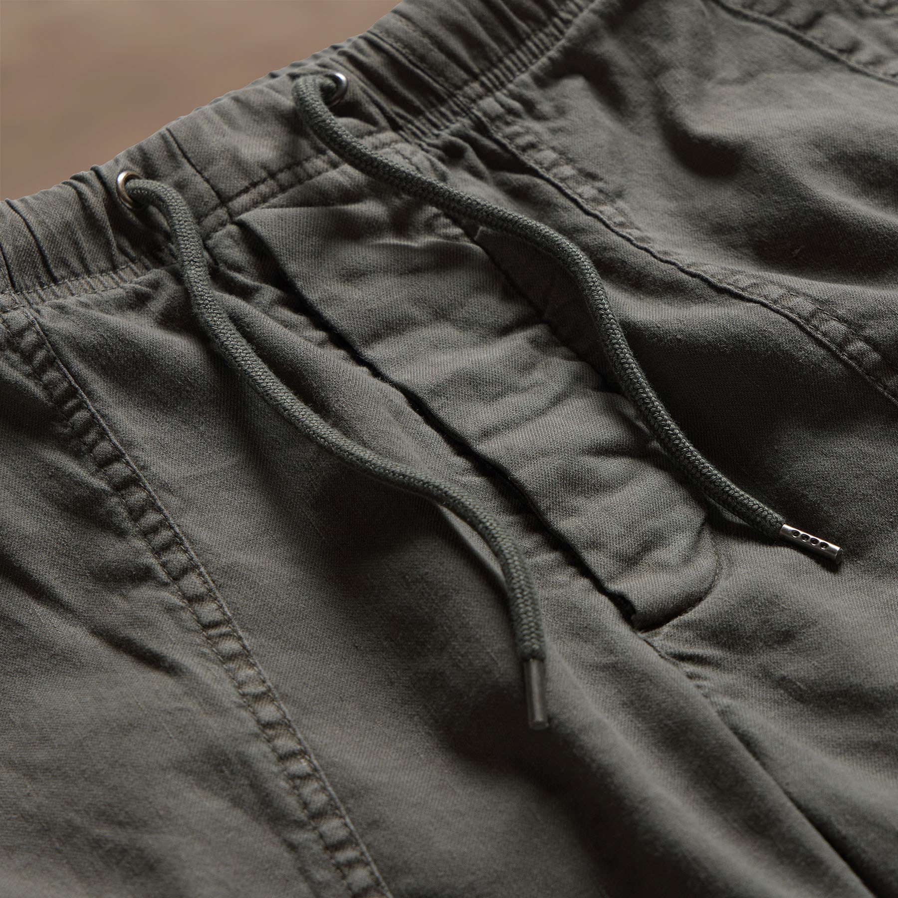 Linen Blend Utility Short - Granite Pigment - Image 3