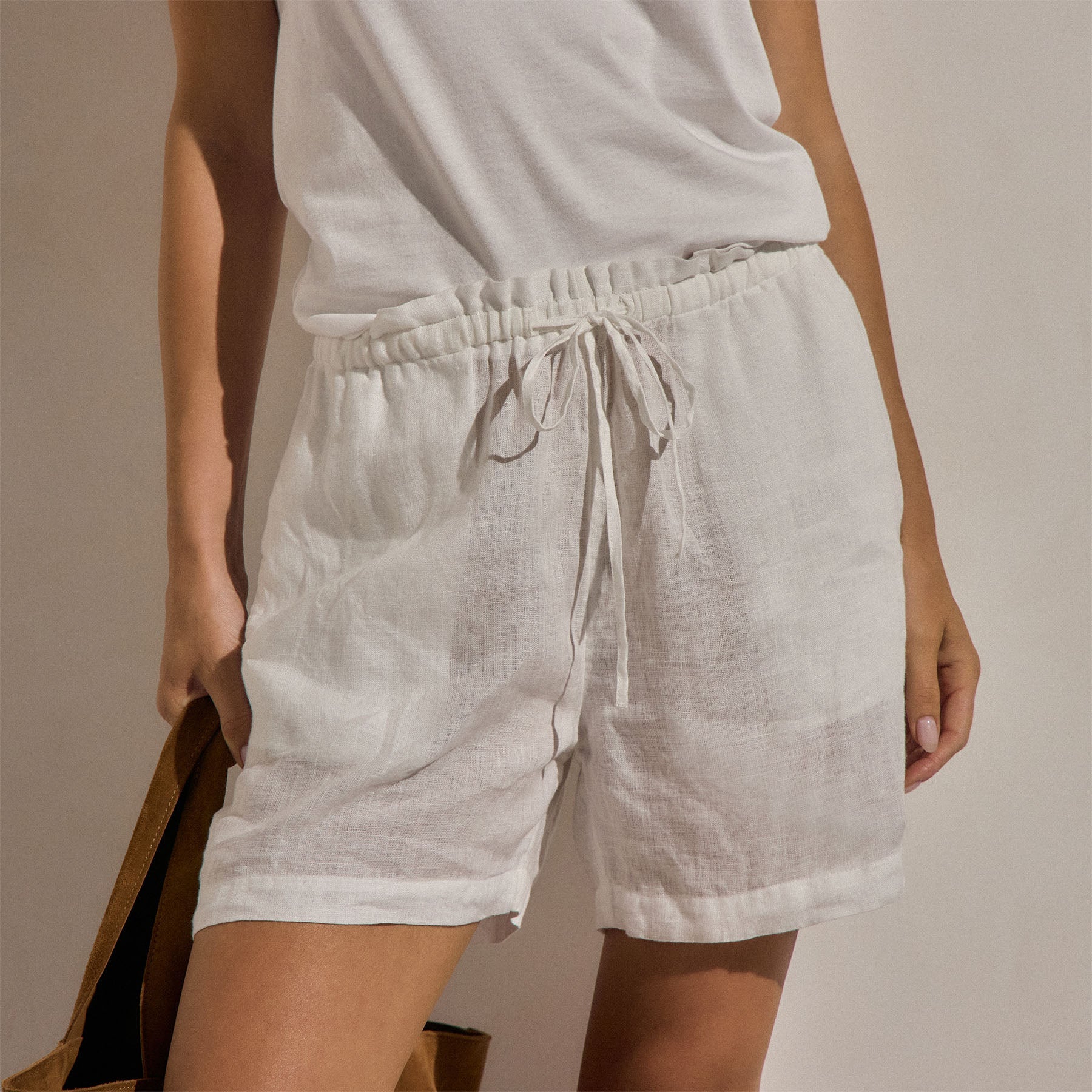Linen Short - White - Image 5
