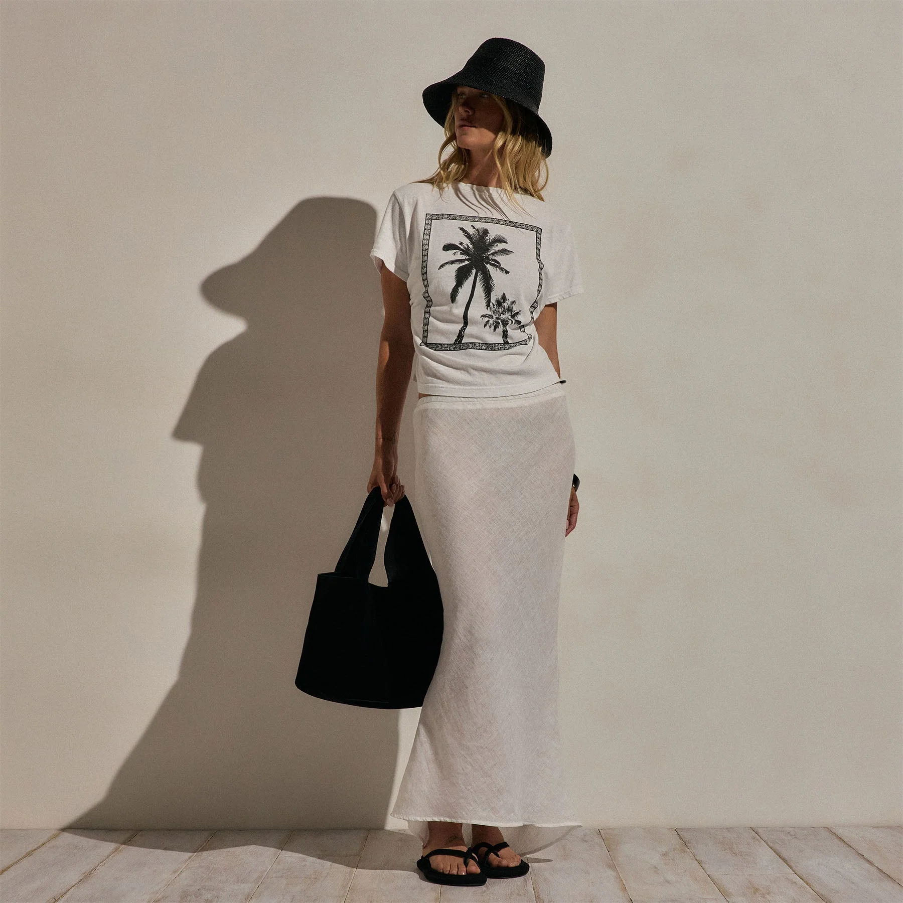 Linen Skirt - White - Image 6