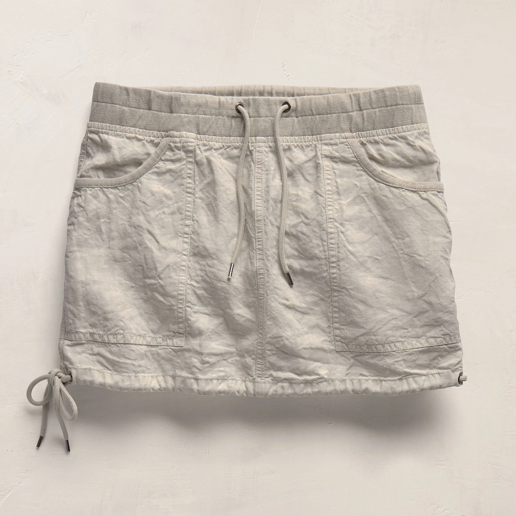 Linen Utility Mini Skirt - Salt Pigment - Image 2