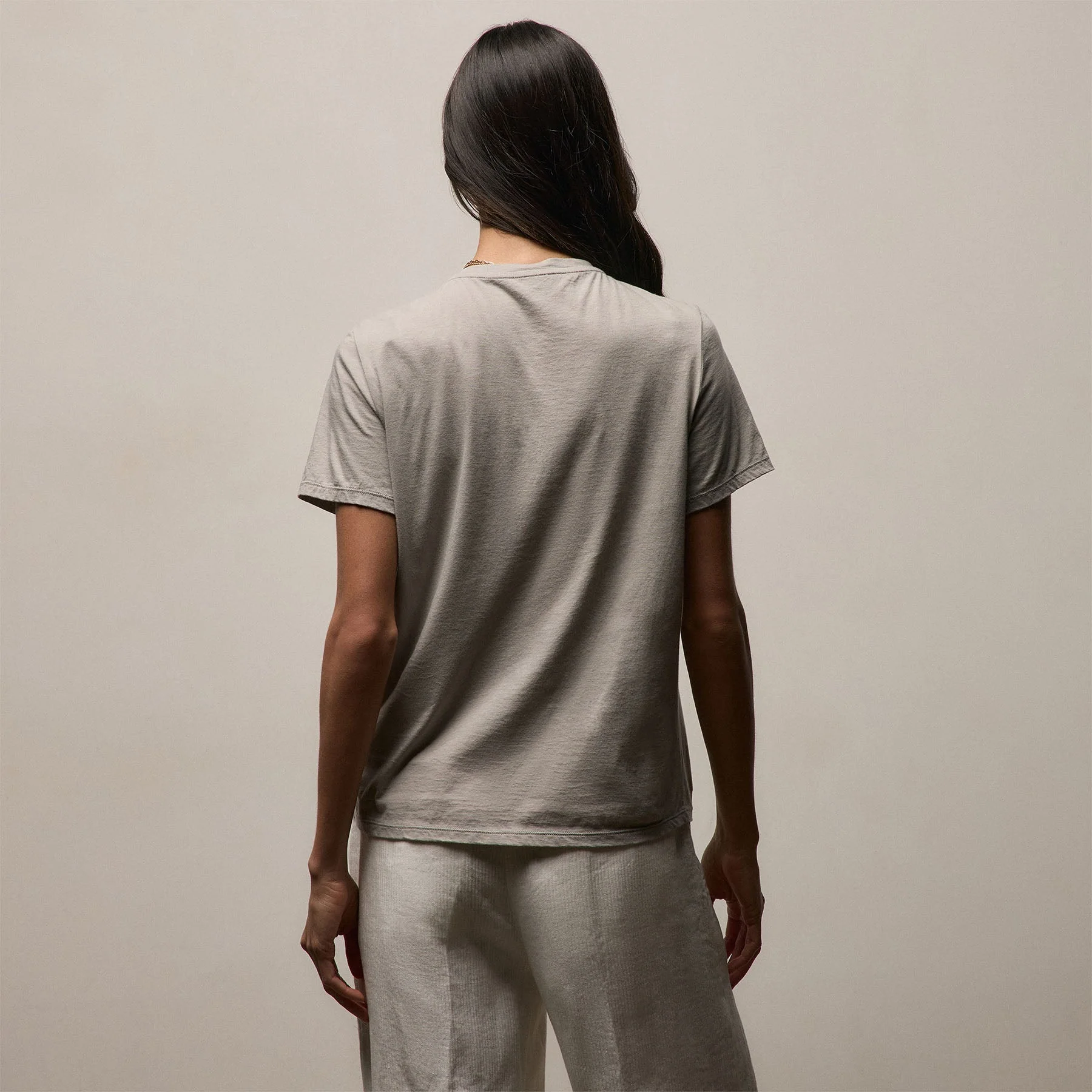 Luxe Lotus Jersey Crew - Fog - Image 5