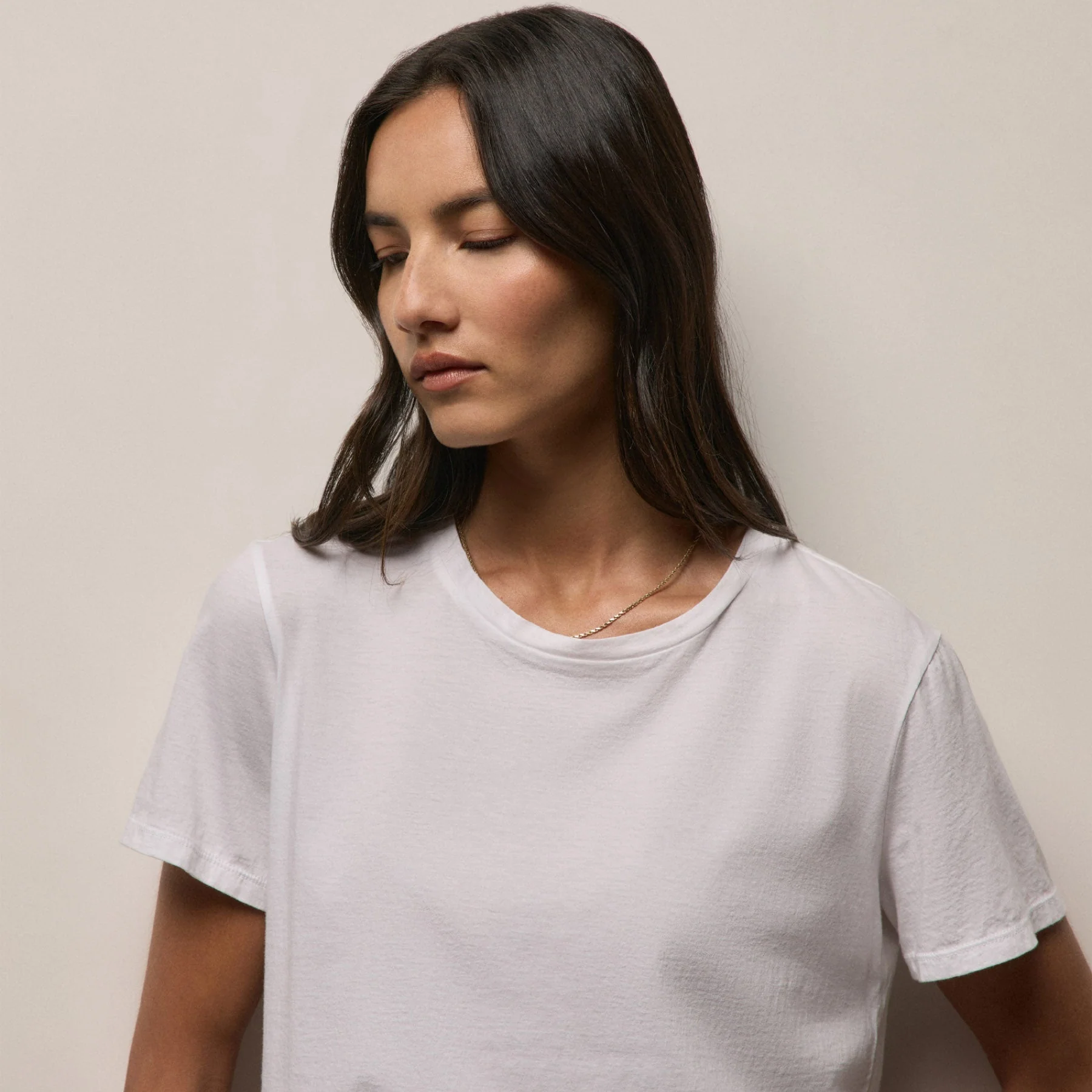Luxe Lotus Jersey Crew - White - Image 3