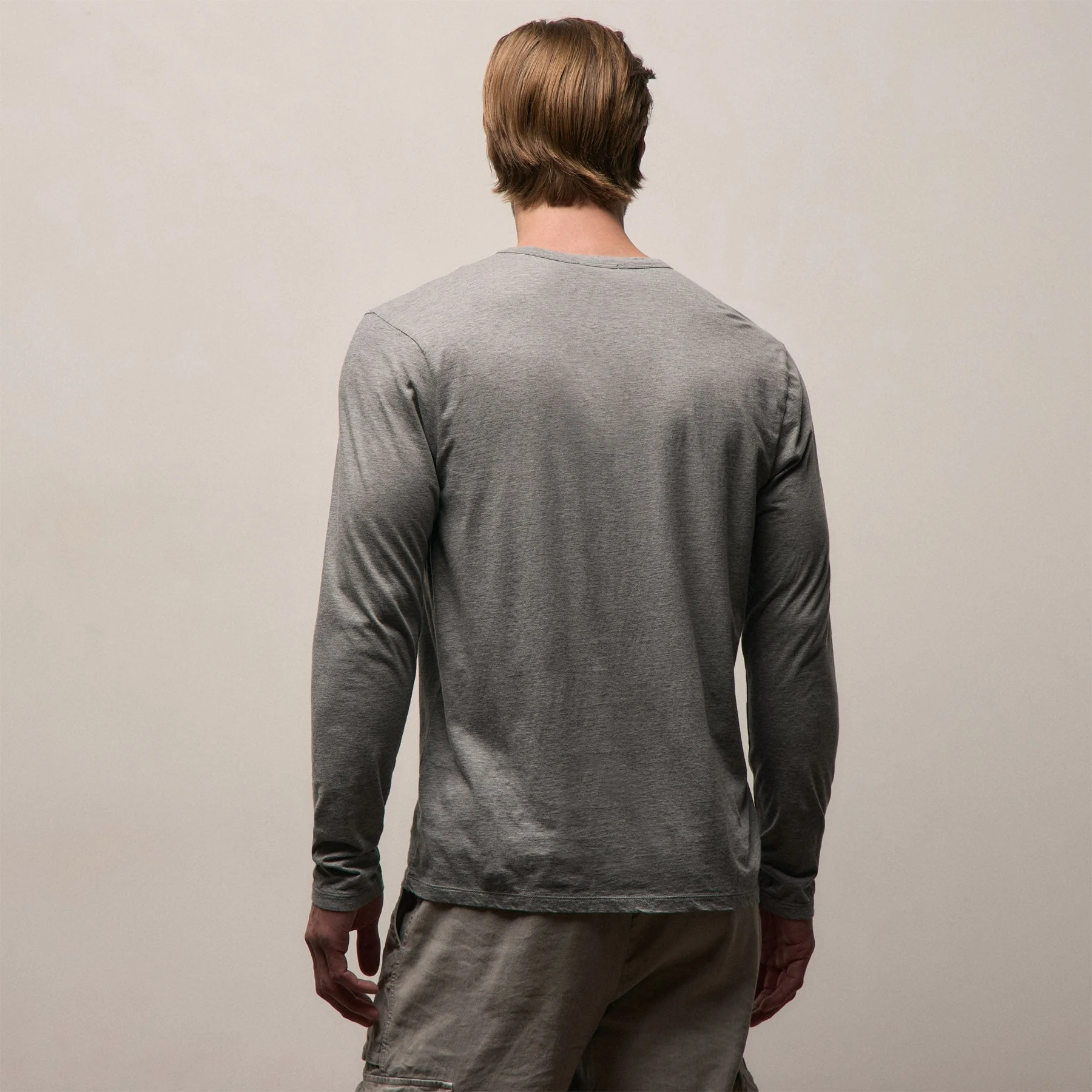 Luxe Lotus Jersey Long Sleeve - Heather Grey - Image 5