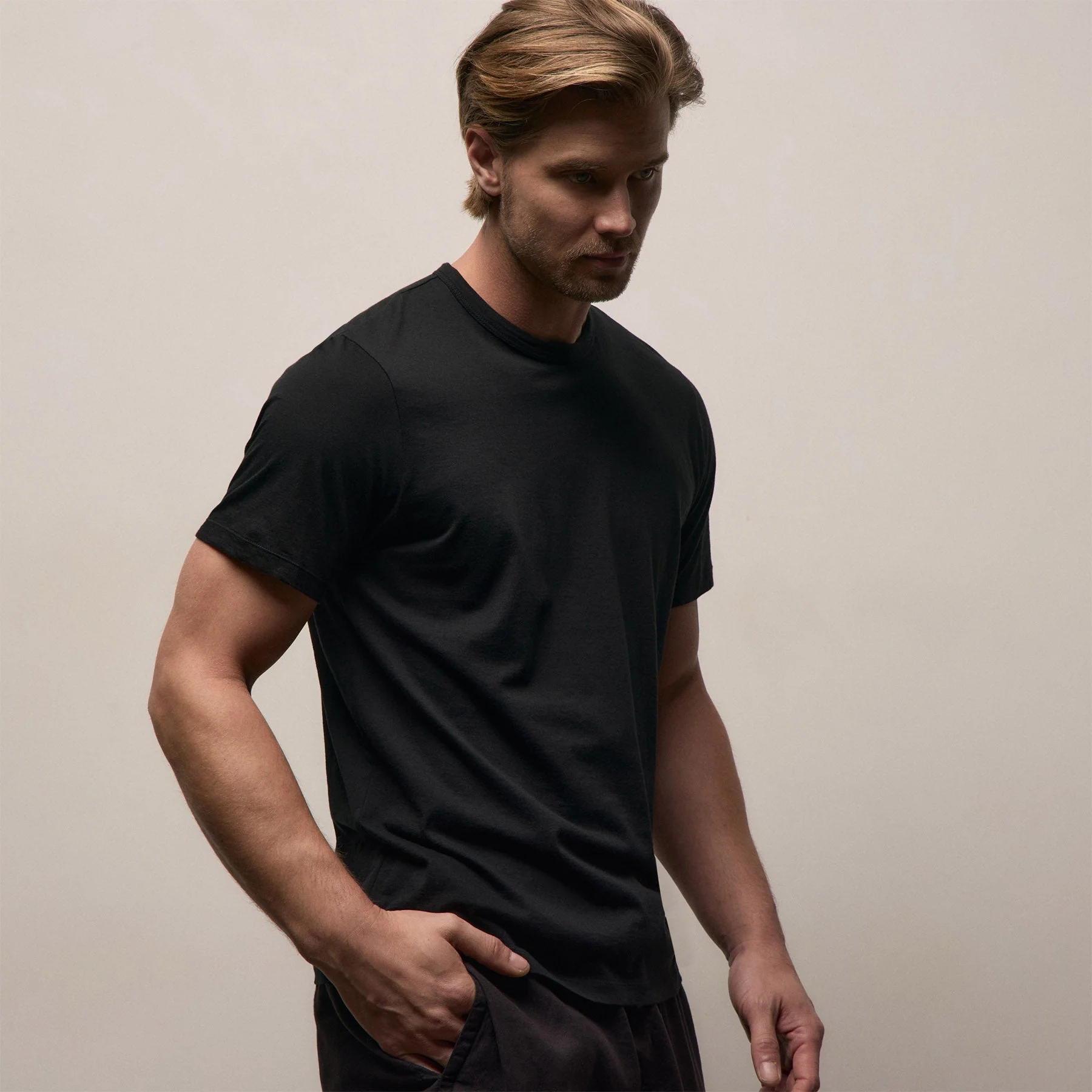 3 Pack Luxe Lotus Jersey Tee - Black - Image 3