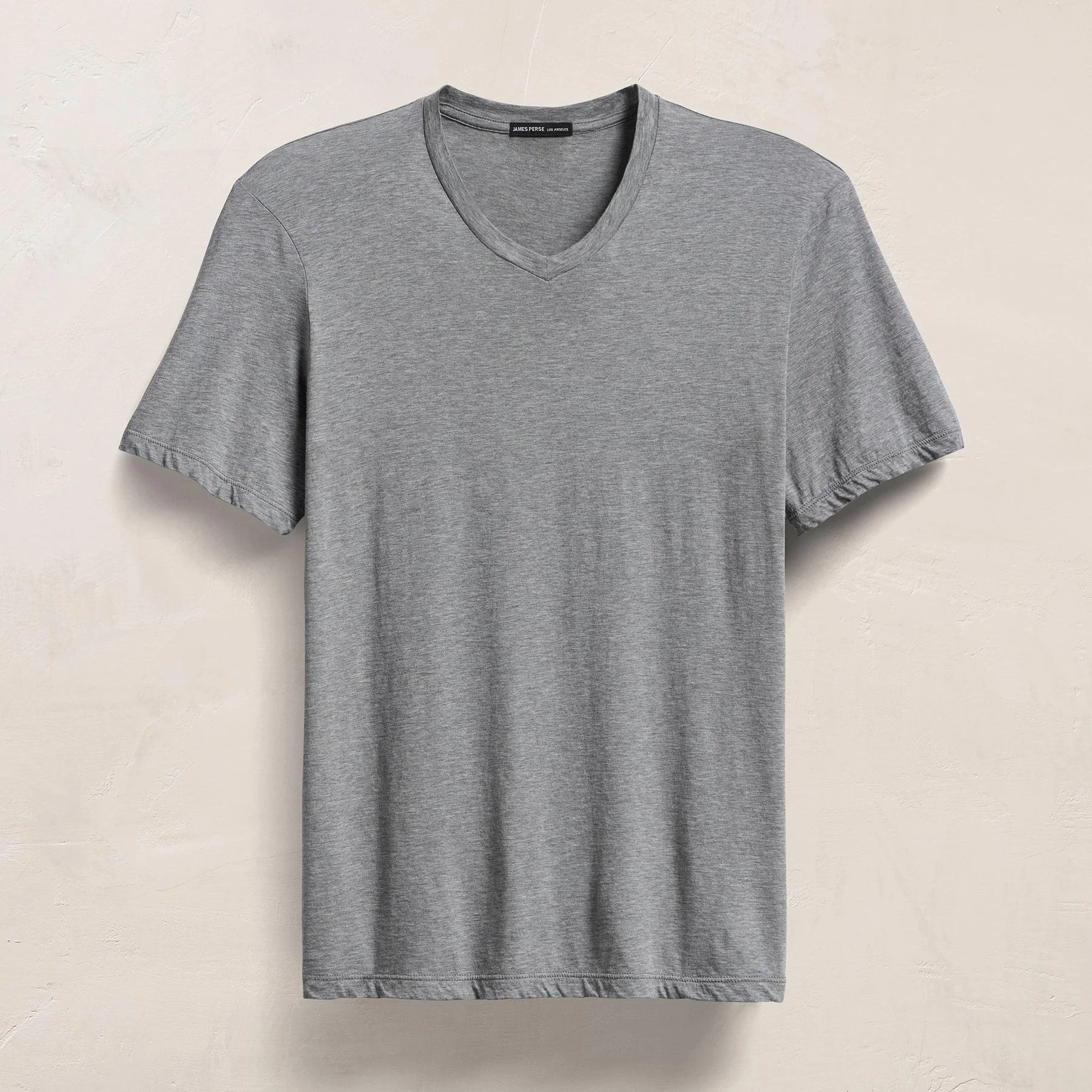 Luxe Lotus Jersey V Neck - Heather Grey - Image 2