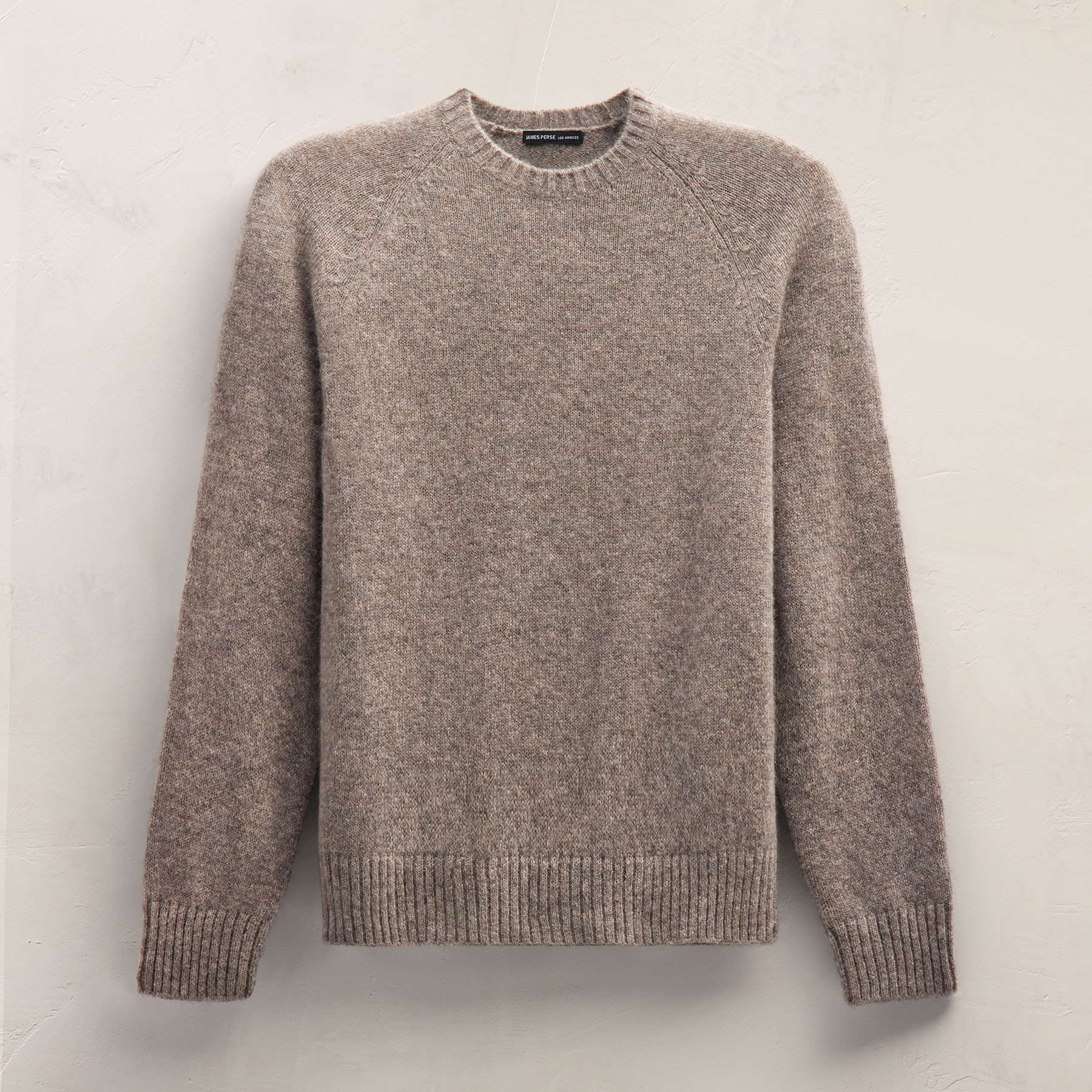 Men's Lightweight Textured Cashmere Crew Gift Set - True Black/Beige Melange - Image 2