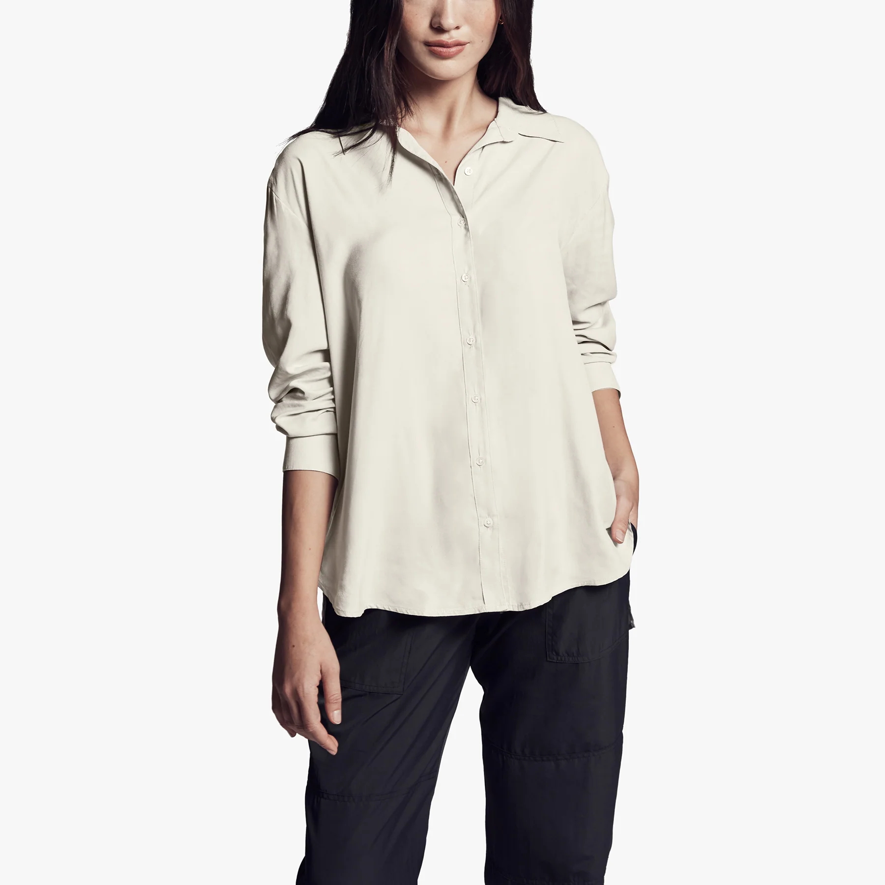 Micro Suede Shirt - Alabaster