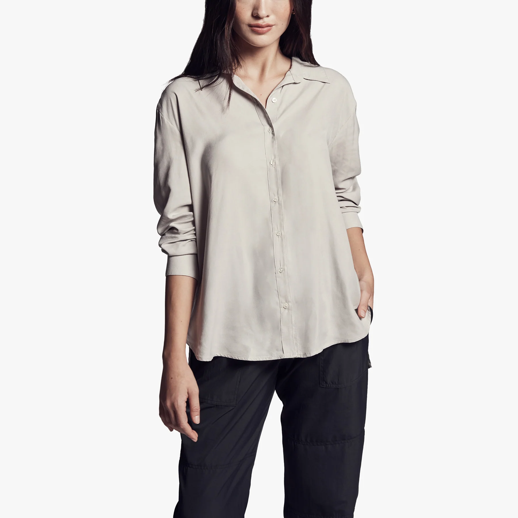 Micro Suede Shirt - Silver - Image 2