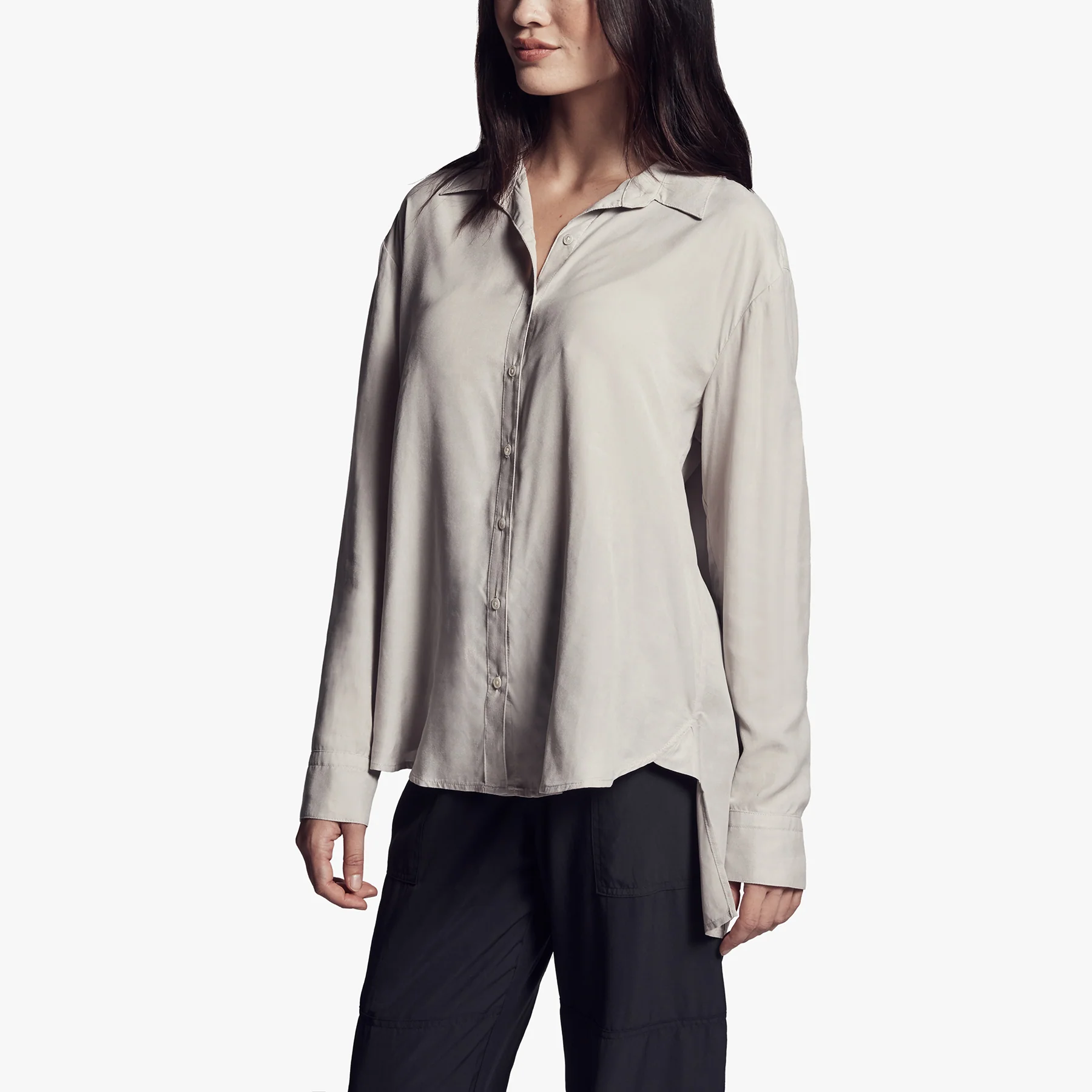 Micro Suede Shirt - Silver - Image 3