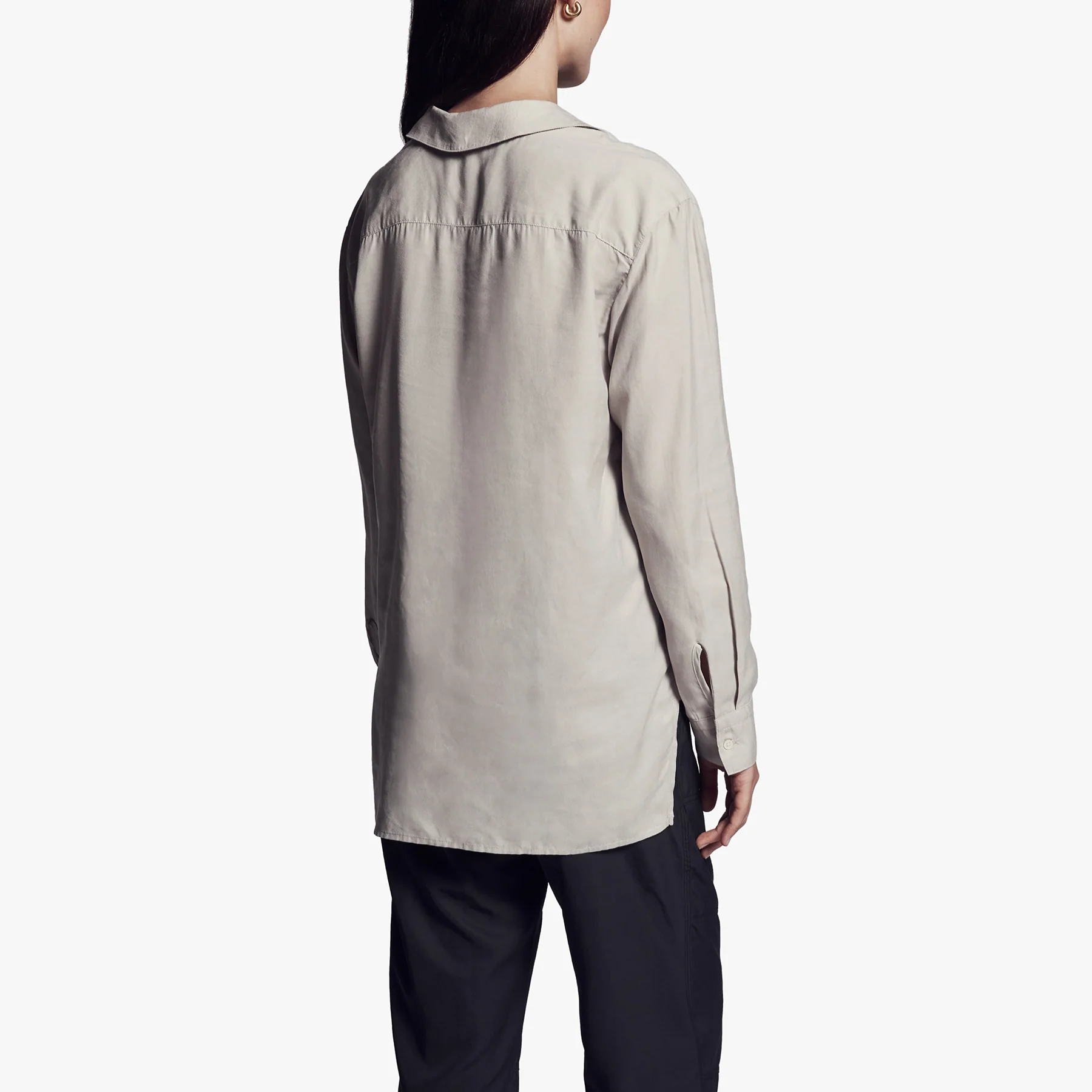 Micro Suede Shirt - Silver - Image 4