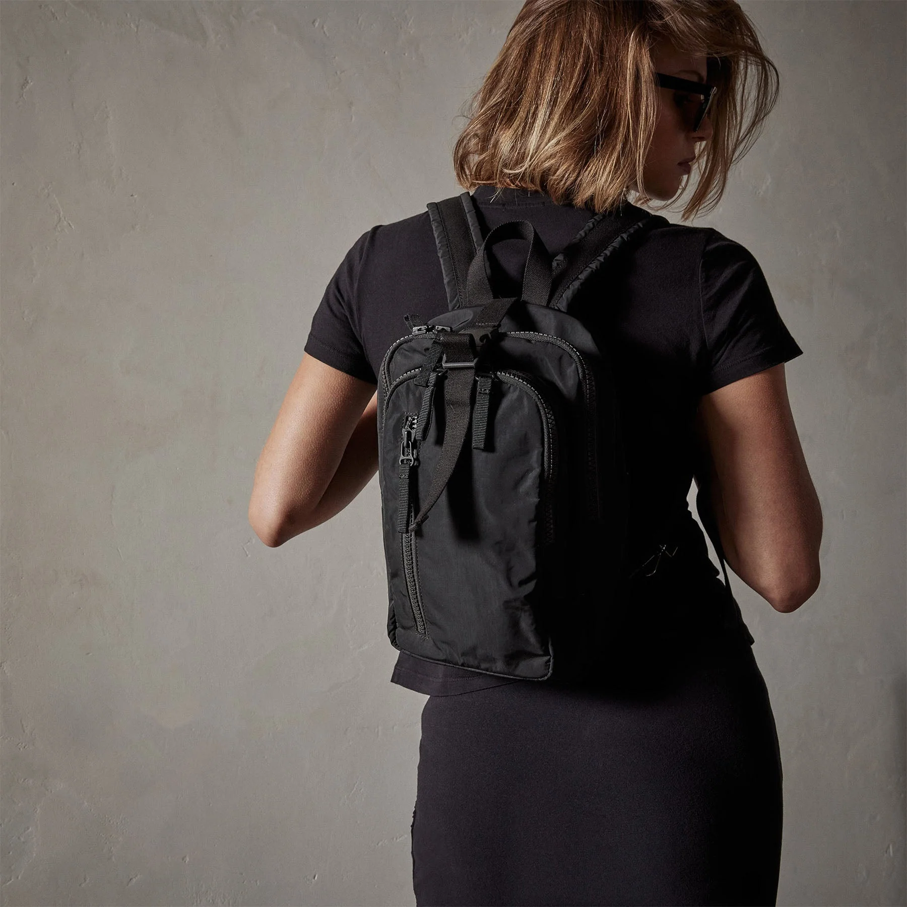 Mini Zip Backpack - Black - Image 3
