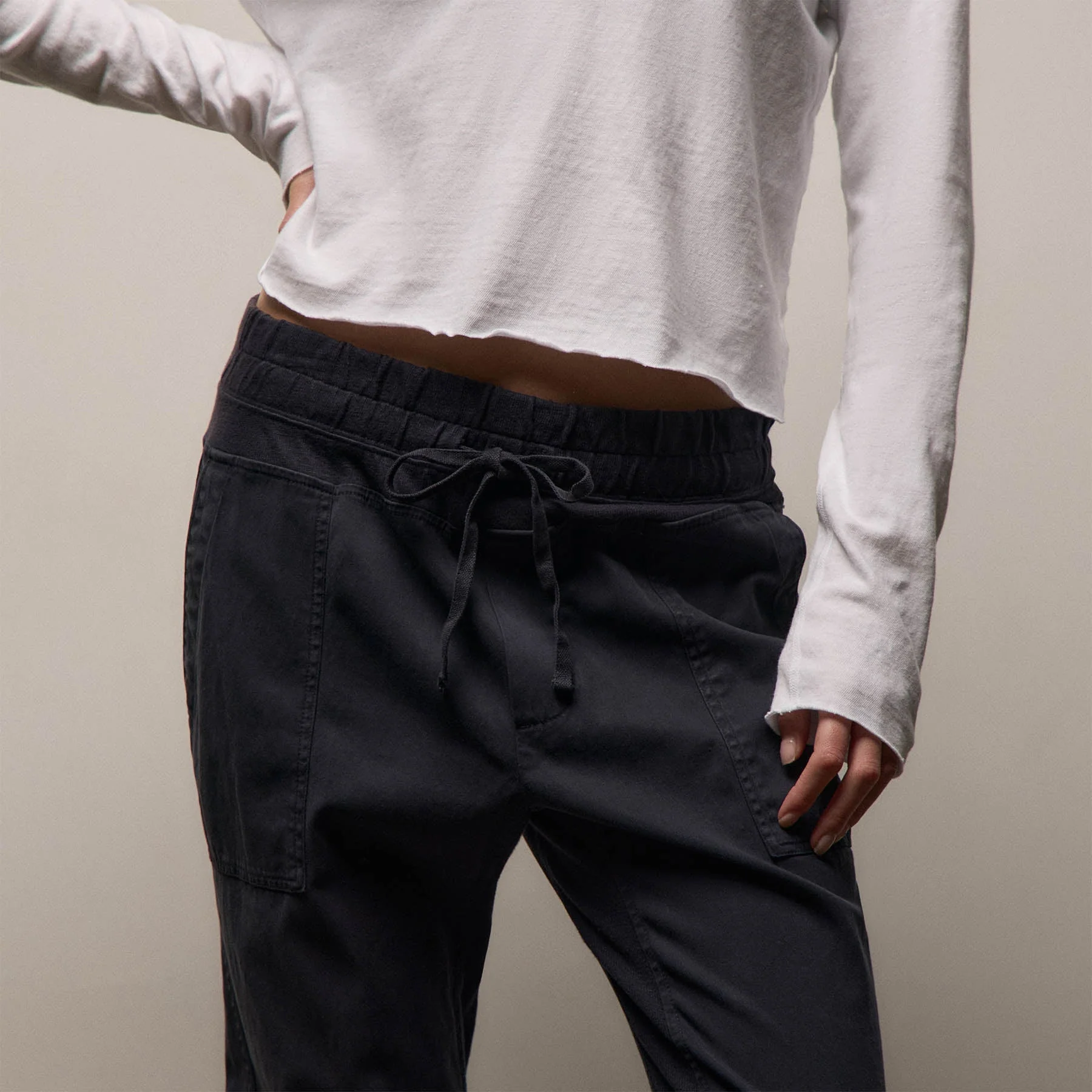 Mixed Media Pant - French Navy - Image 3