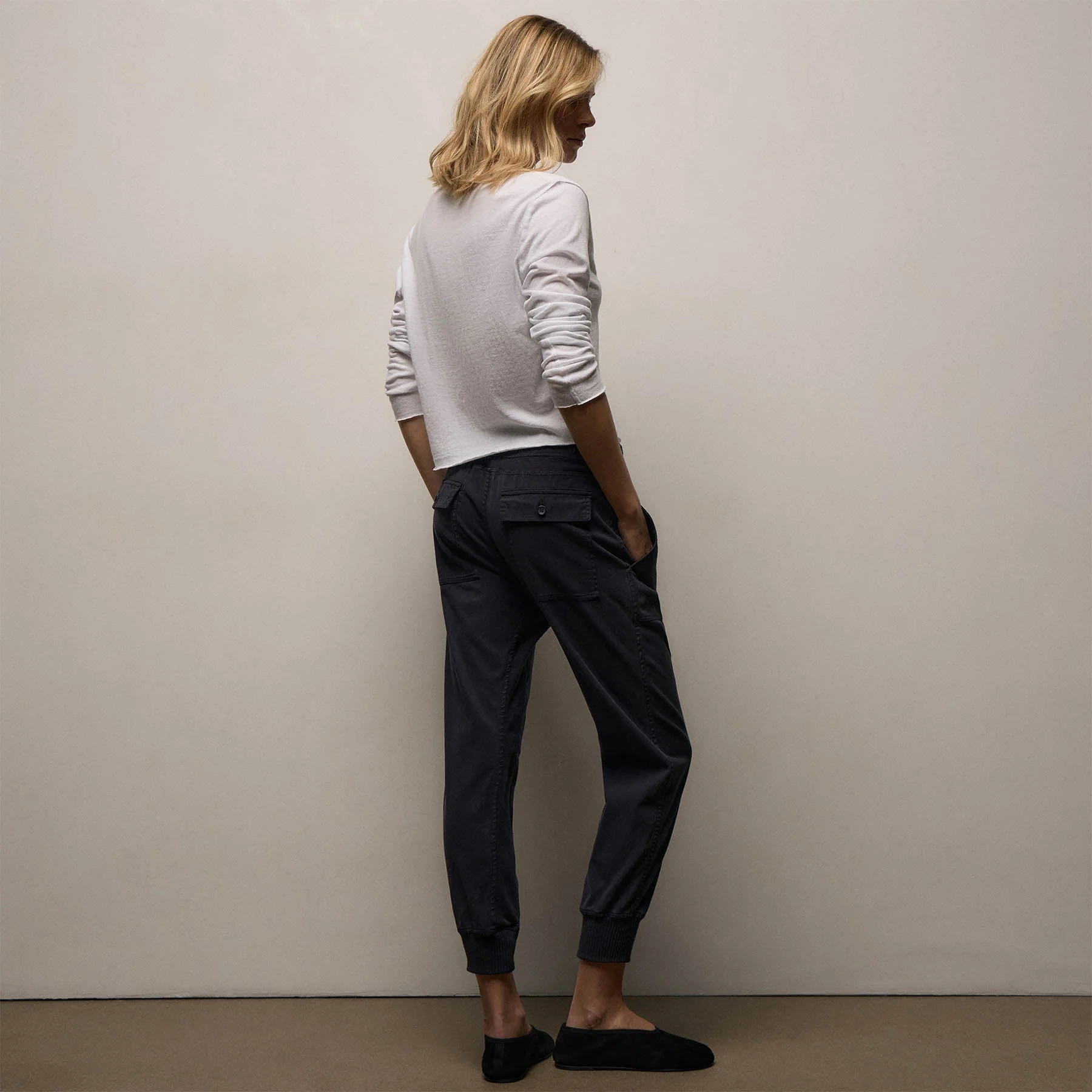 Mixed Media Pant - French Navy - Image 5