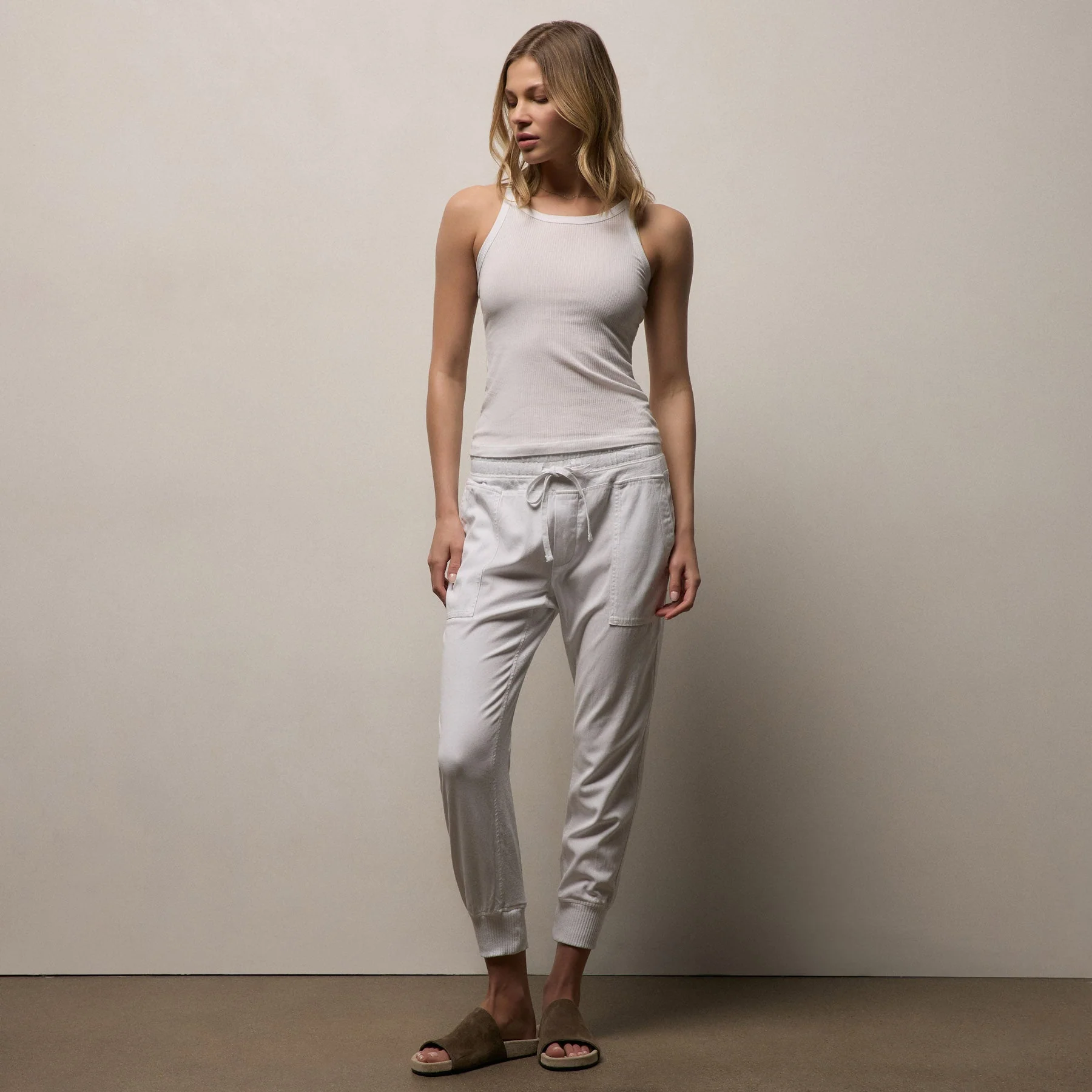 Mixed Media Pant - White - Image 3