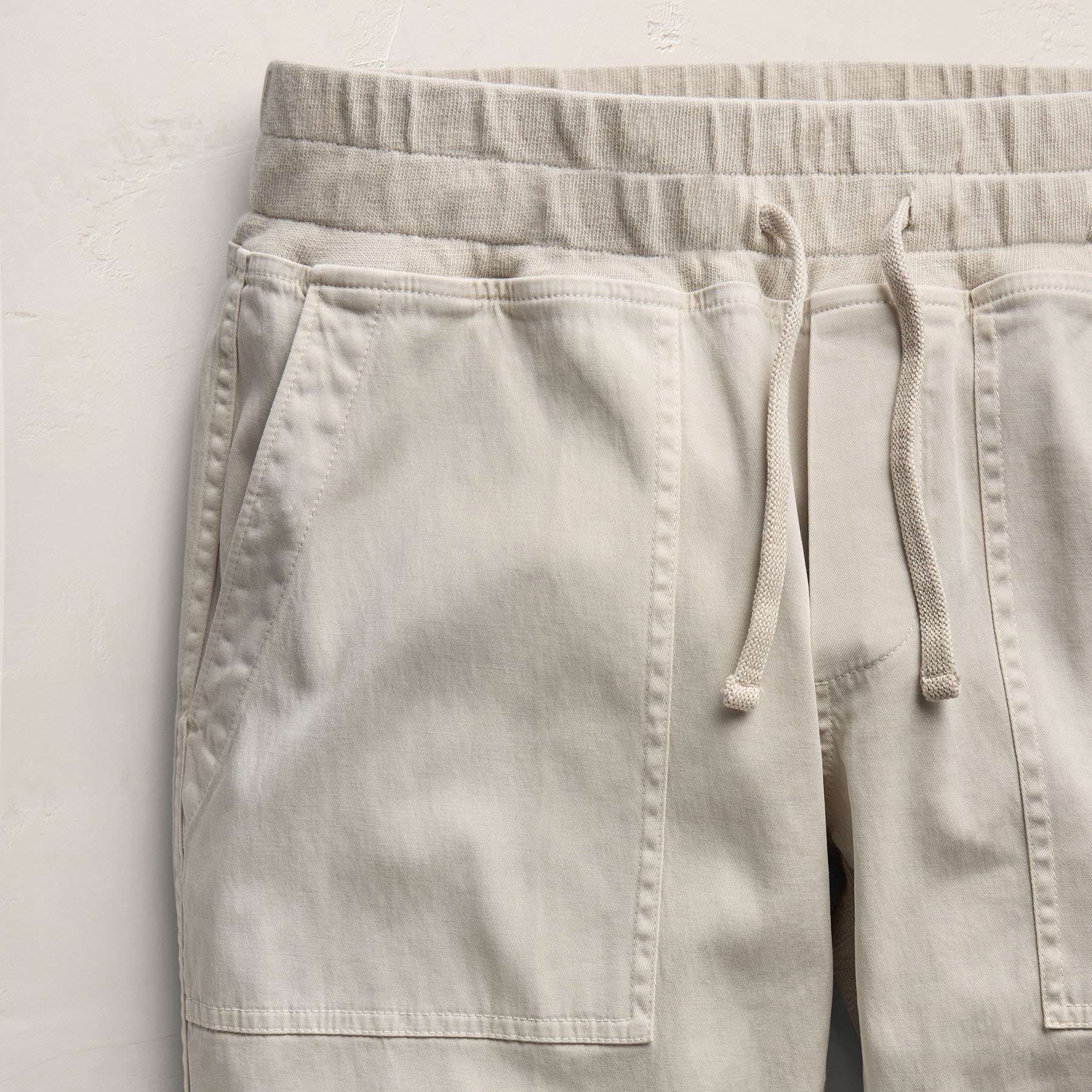 Mixed Media Straight Pant - Talc - Image 7