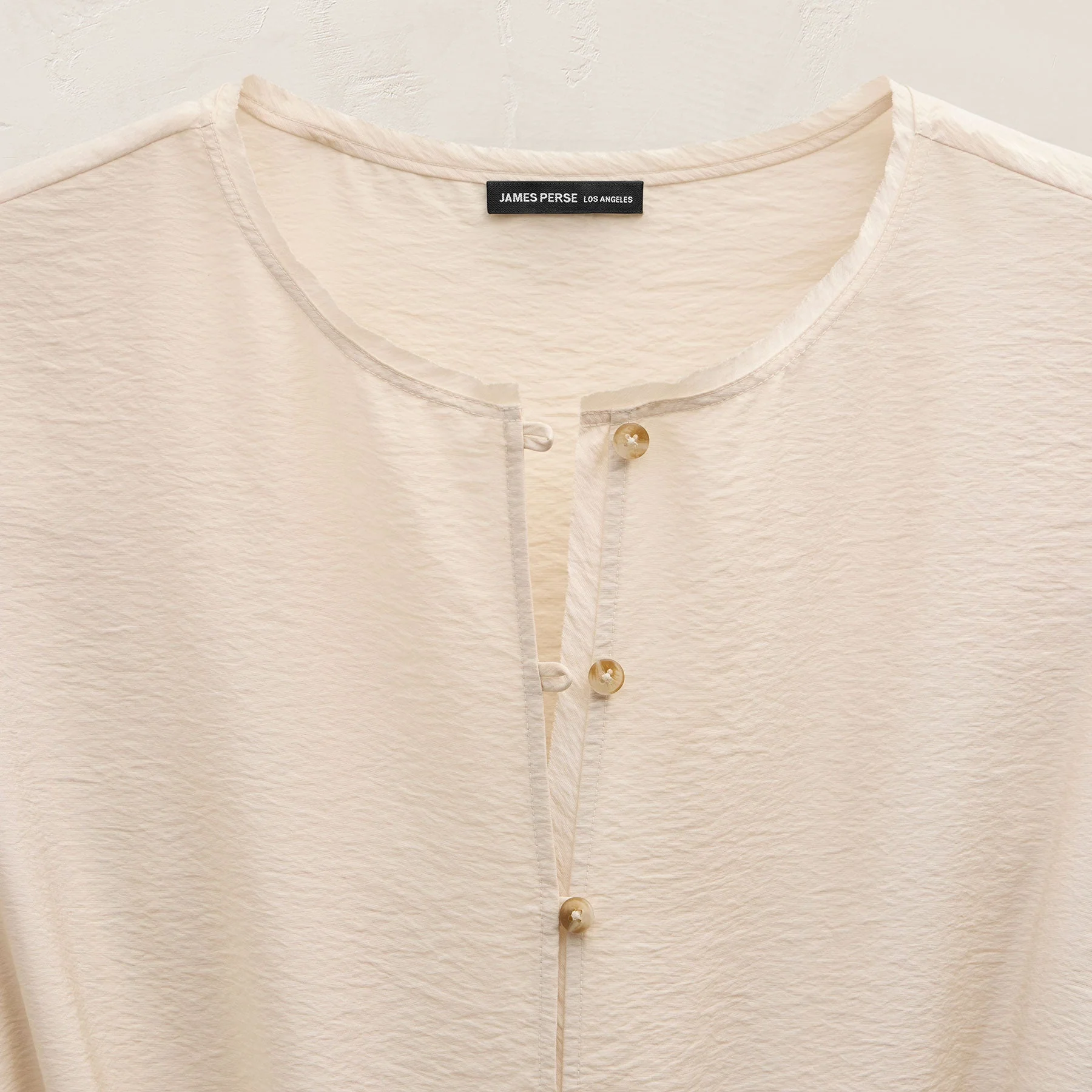 Modal Silk Blend Tie Up Dress - Parchment - Image 9