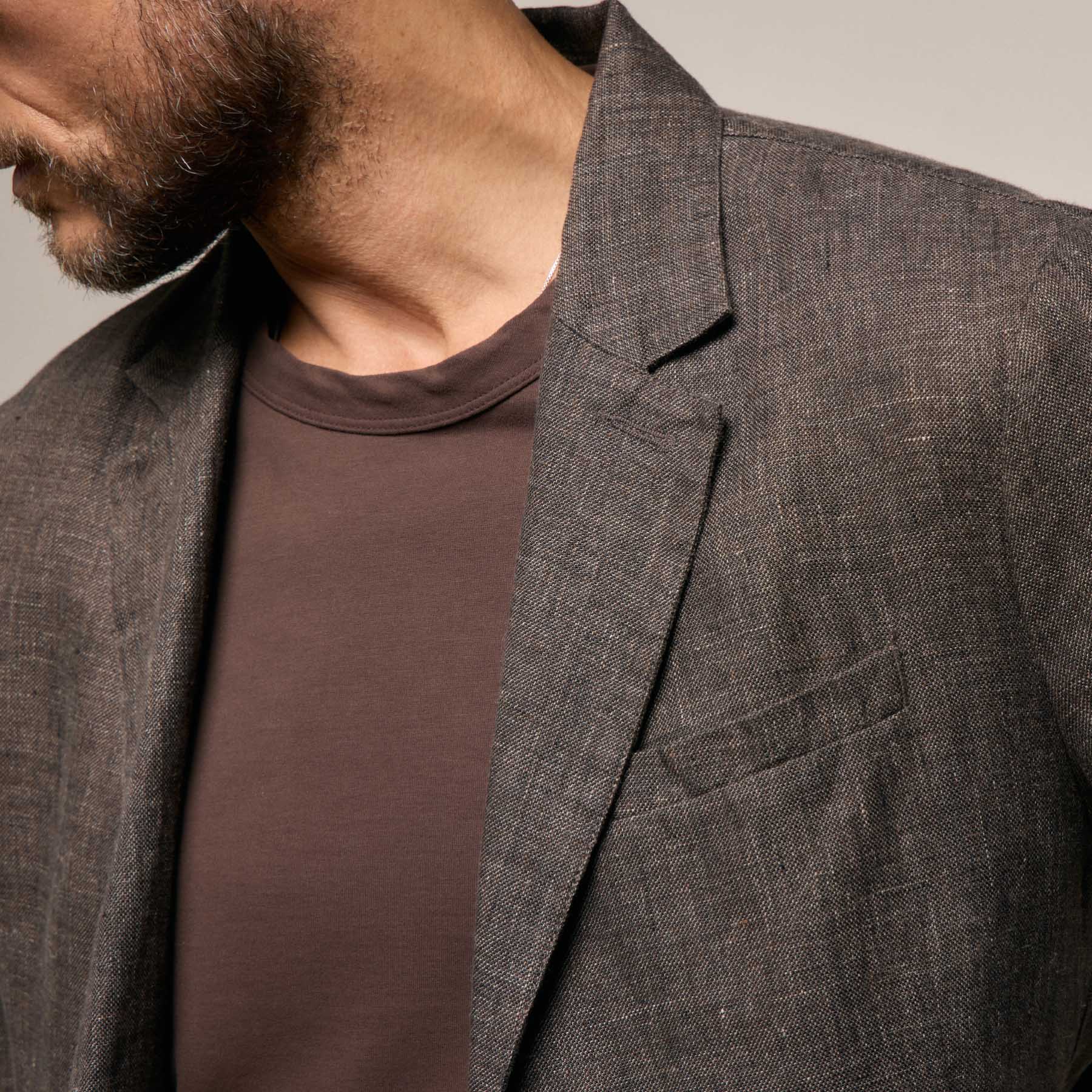 Montecito Linen Blazer - Bark - Image 4