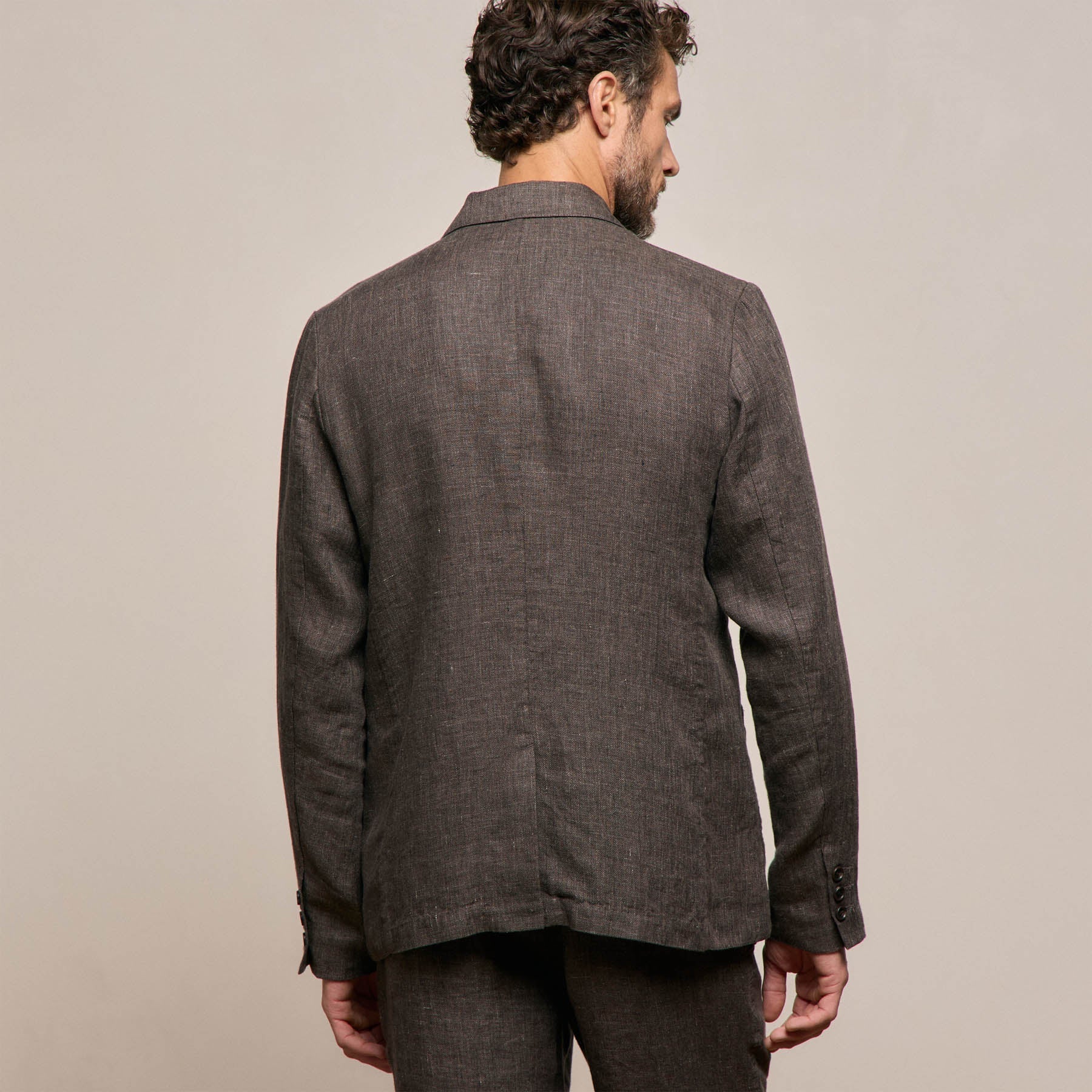 Montecito Linen Blazer - Bark - Image 6