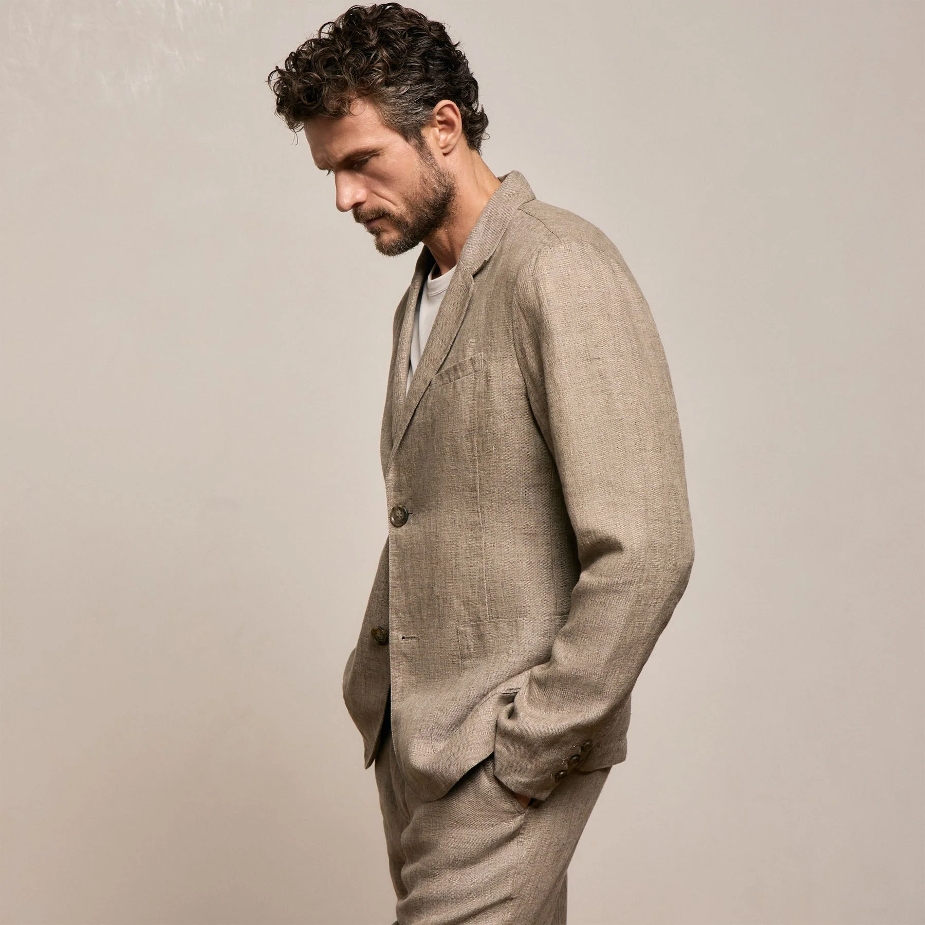 Montecito Linen Blazer - Soft Beige - Image 6