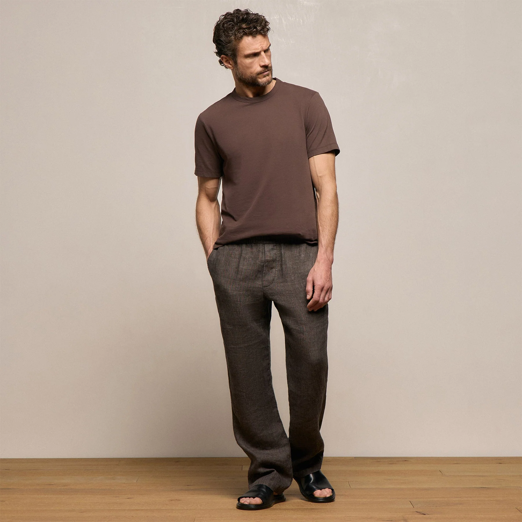 Montecito Linen Pant - Bark - Image 3