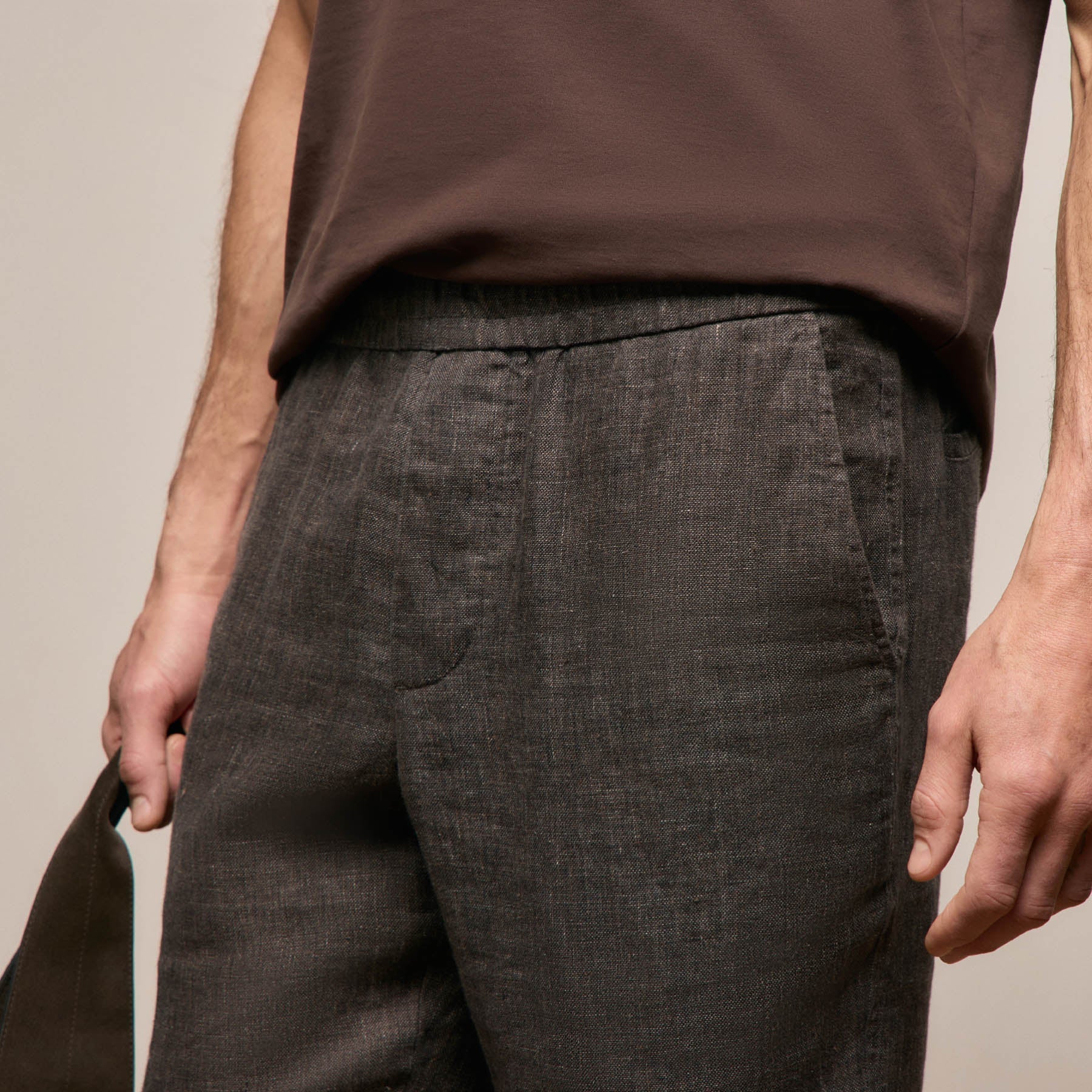 Montecito Linen Pant - Bark - Image 5