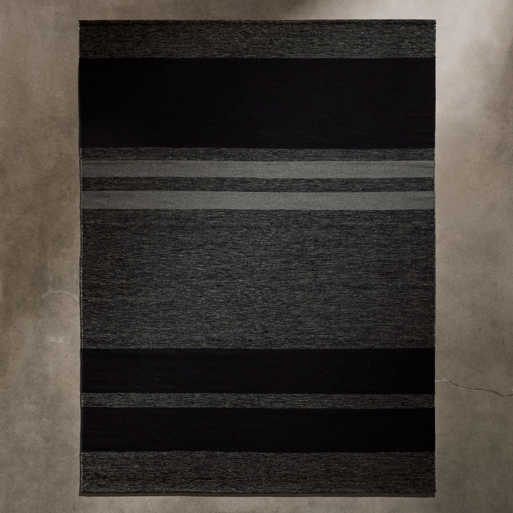 Multi Stripe Area Rug 9Ft X 12Ft - Black Marle/Black/Flint - Image 3