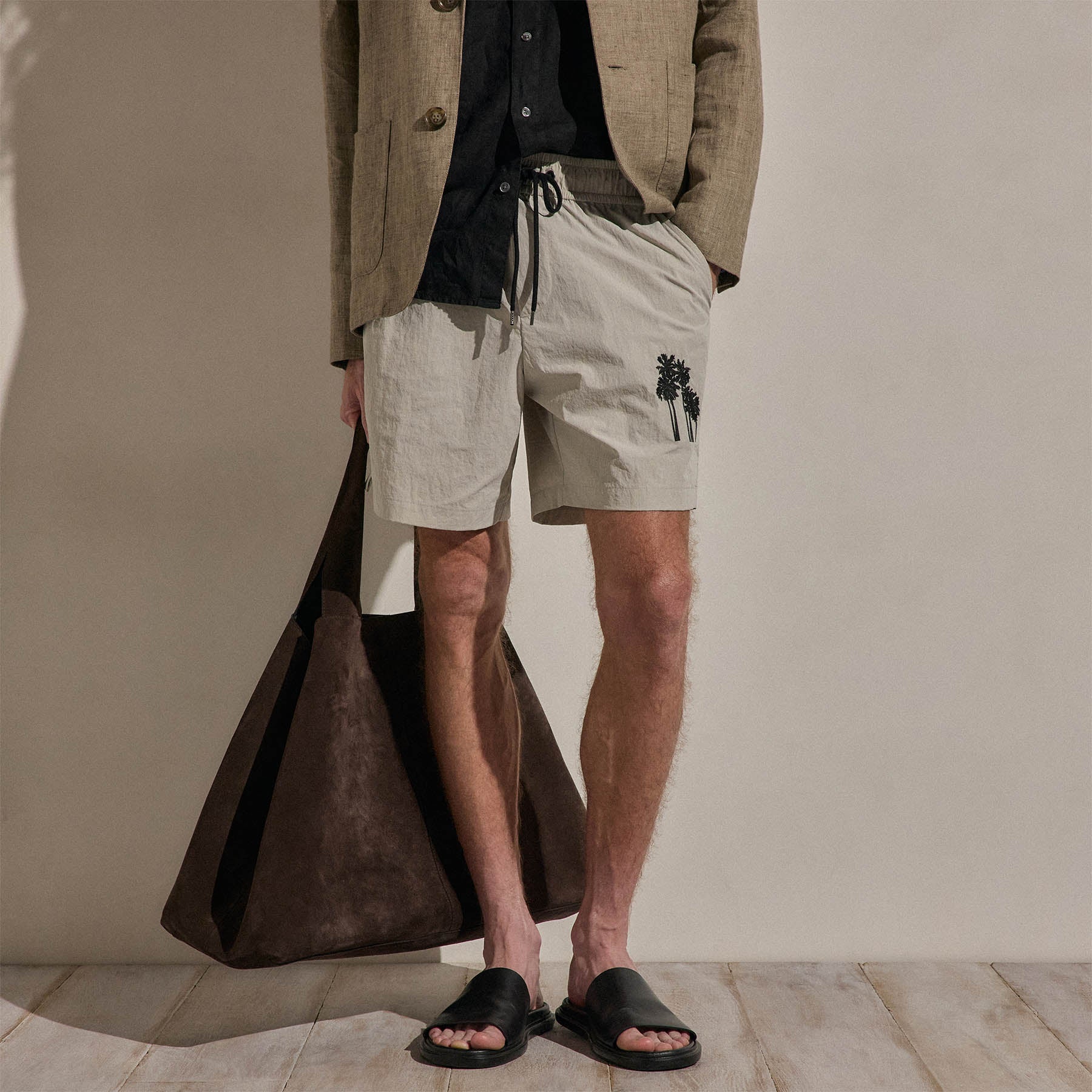 Palm Embroidered Boardshort - Salt - Image 3