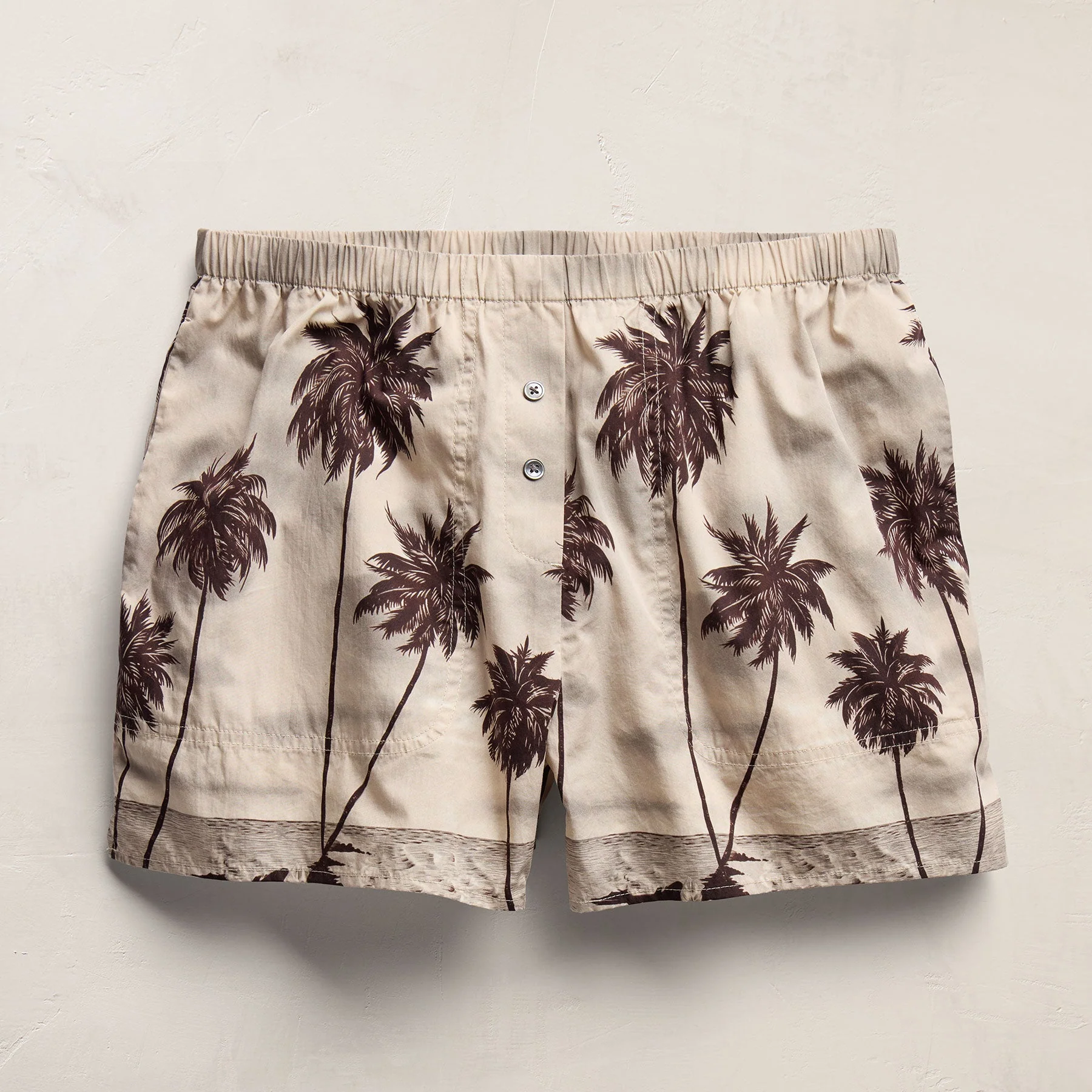 Palm Printed Boxer Short - Stone - Image 2