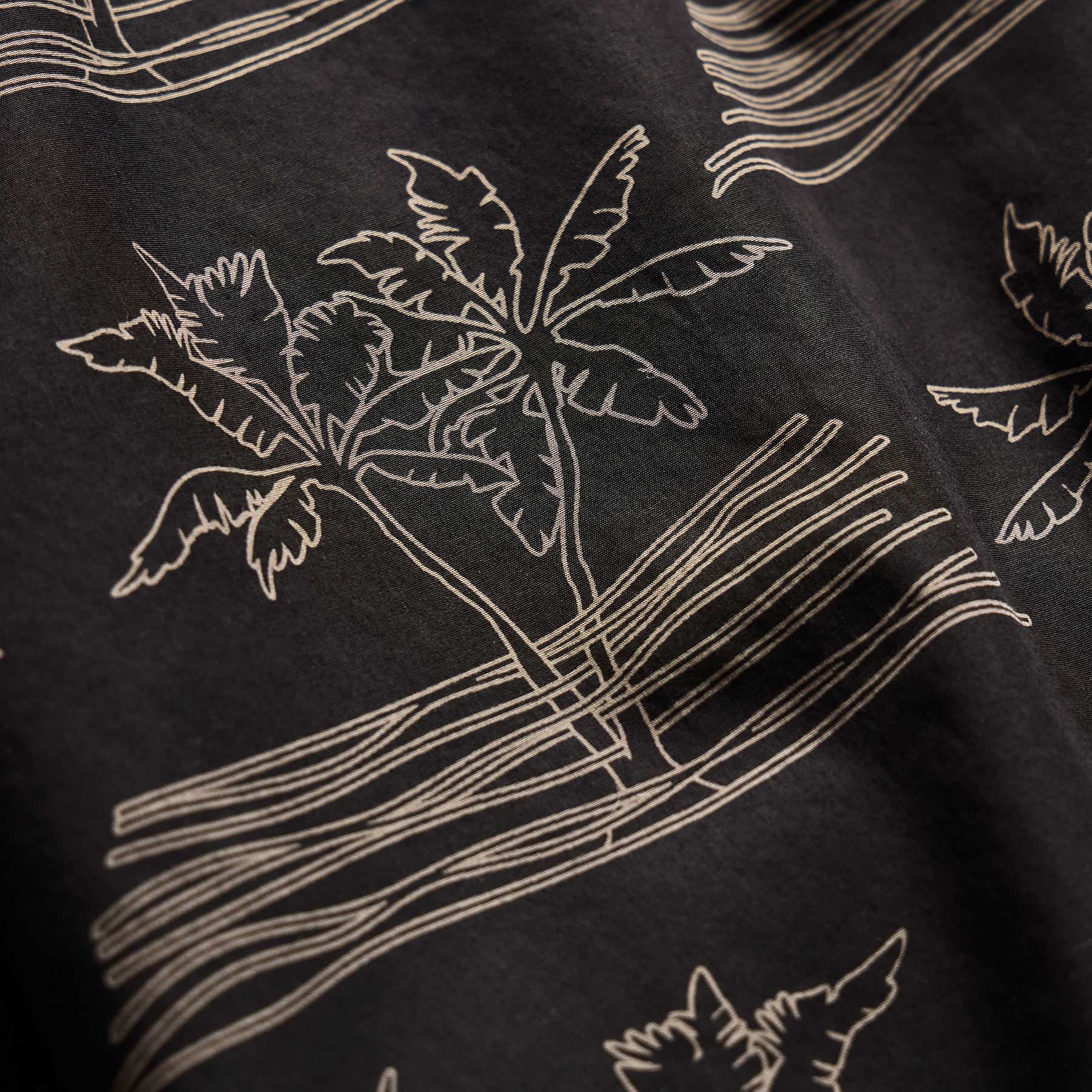 Palm Printed Shirt - Black/Light Olive Pigment - Image 10
