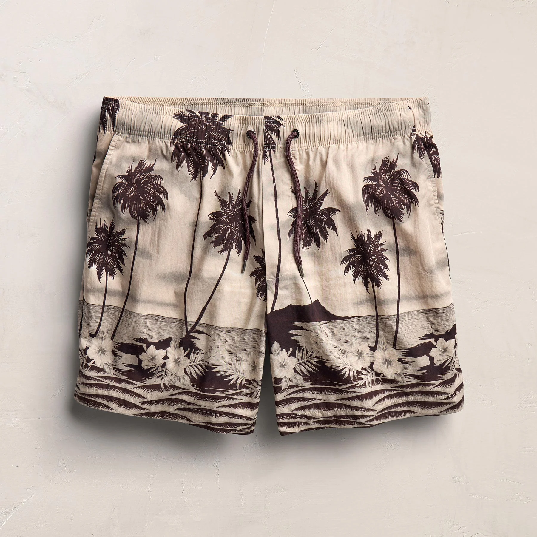 Palm Printed Short - Stone - Image 2