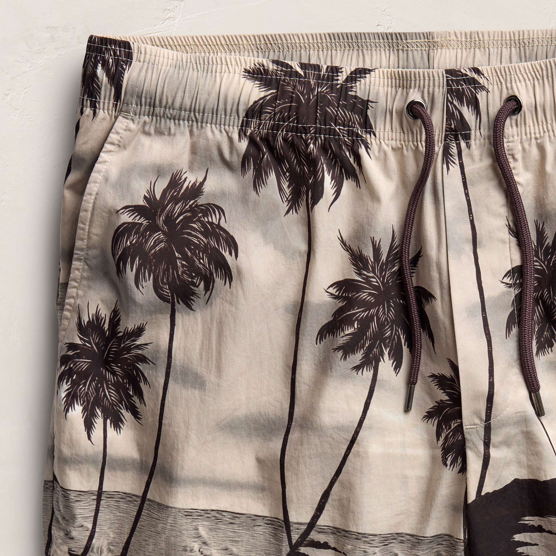 Palm Printed Short - Stone - Image 6