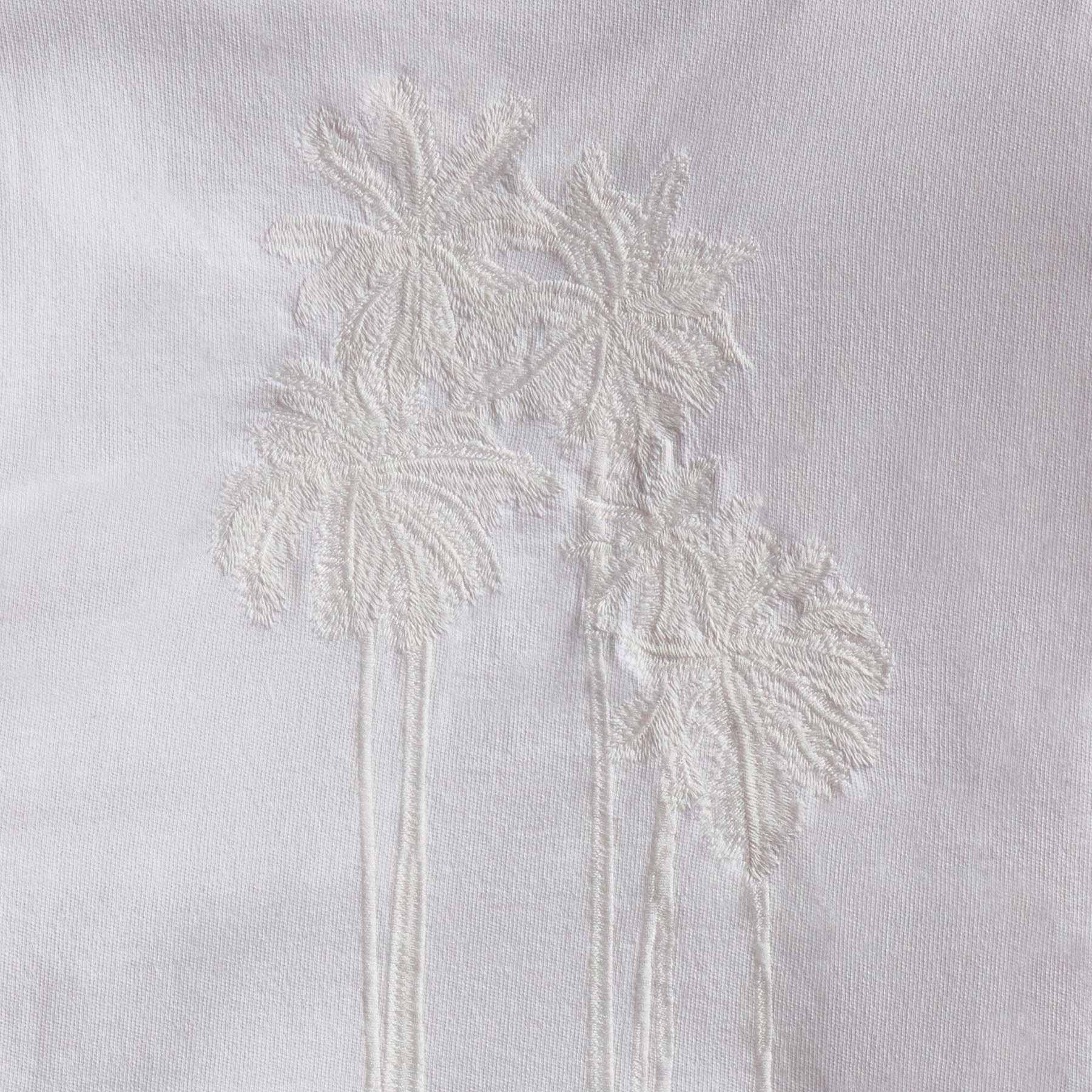 Palm Tree Embroidered Sweatshirt - White/White - Image 5