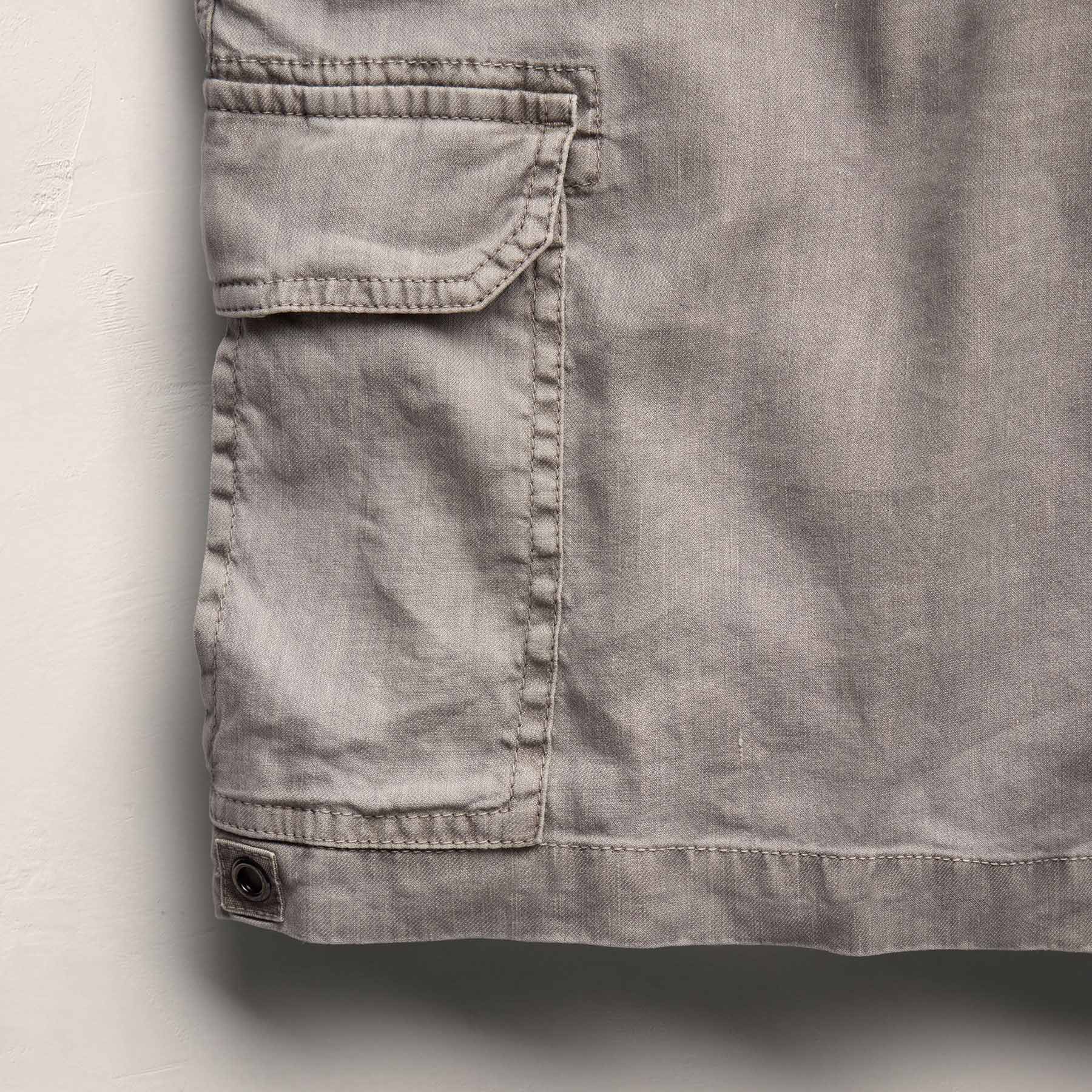 Parachute Linen Cotton Cargo Short - Fog Pigment - Image 6